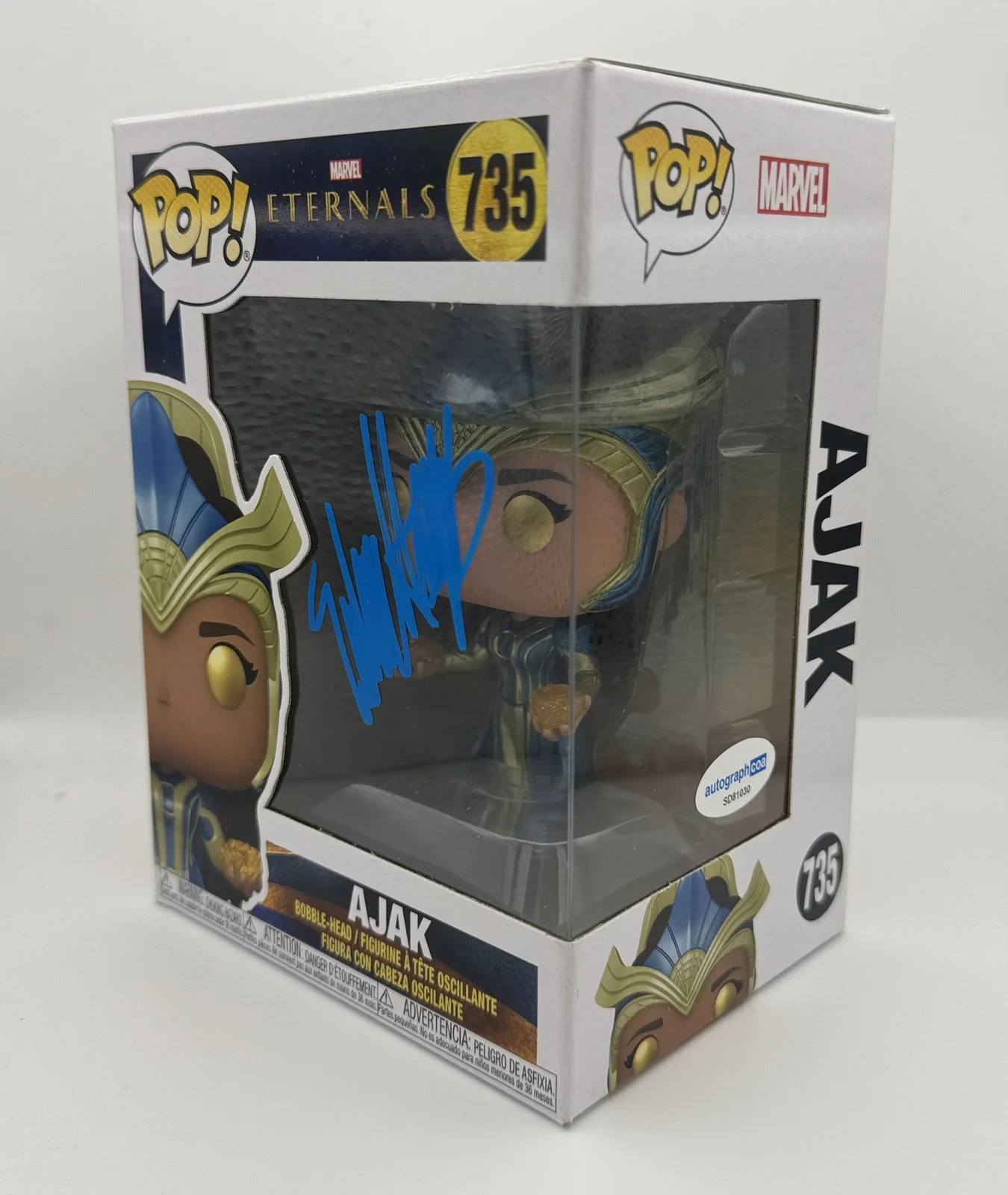 Salma Hayek — Salma Hayek "Eternals" AUTOGRAPH Signed Marvel 'Ajak' 735 Funko Pop Figure ACOA, изображение 2