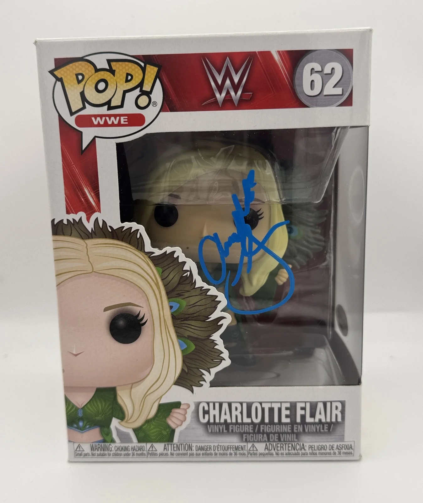 Charlotte Flair — Charlotte Flair AUTOGRAPH Signed WWE Wrestling 62 Funko Pop Vinyl Figure C ACOA