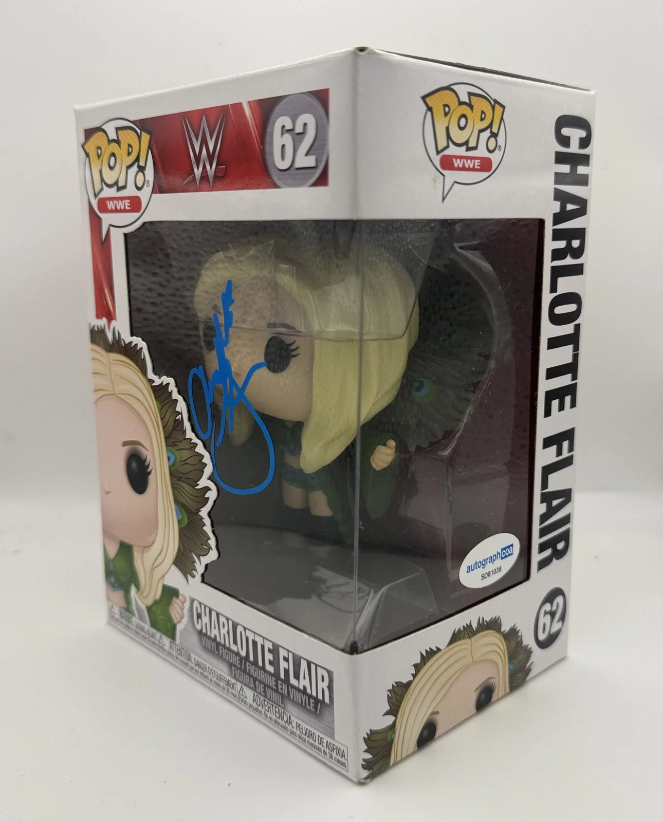 Charlotte Flair — Charlotte Flair AUTOGRAPH Signed WWE Wrestling 62 Funko Pop Vinyl Figure C ACOA, изображение 2