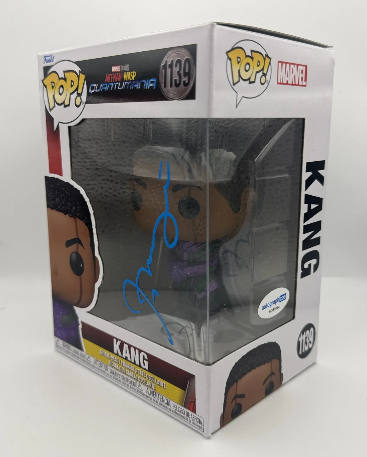 Jonathan Majors — Jonathan Majors "Ant-Man and the Wasp: Quantumania" SIGNED Kang Funko Pop B ACOA, изображение 2