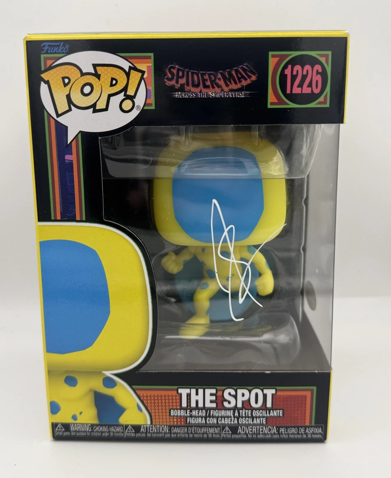 Jason Schwartzman — Jason Schwartzman "Spider-Man: Across Spider-Verse" SIGNED 'The Spot' Funko Pop
