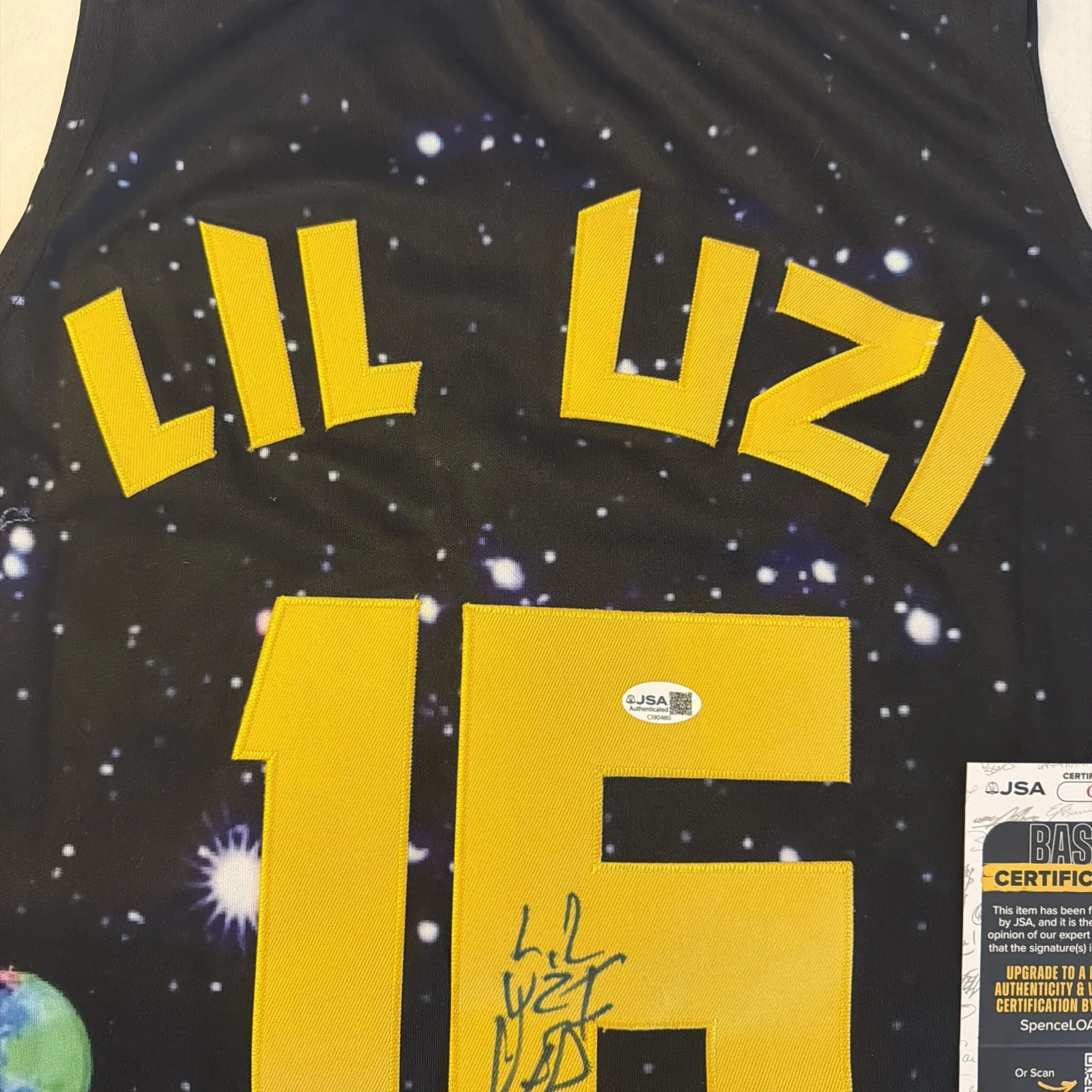 Lil Uzi Vert Autographed Jersey JSA COA, image 3
