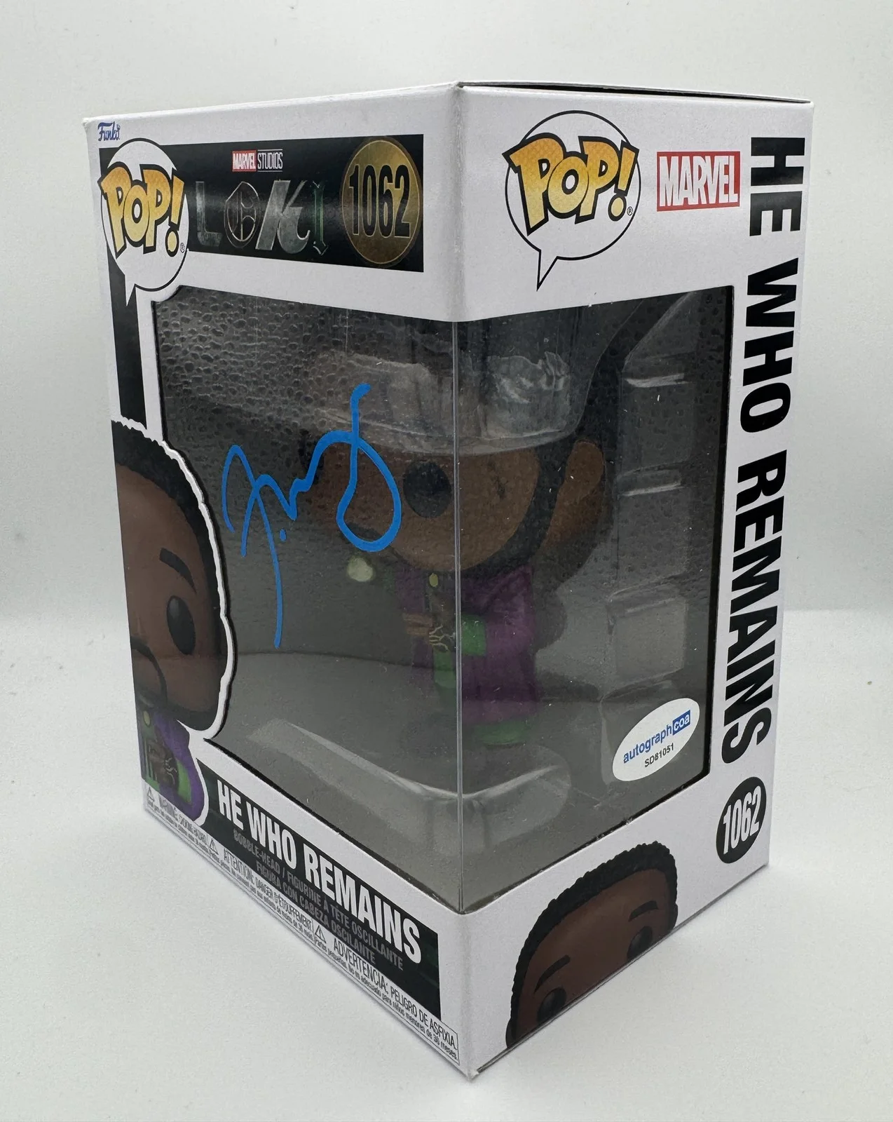 Jonathan Majors — Jonathan Majors "Loki" AUTOGRAPH Signed 'He Who Remains' 1062 Funko Pop B ACOA, изображение 2