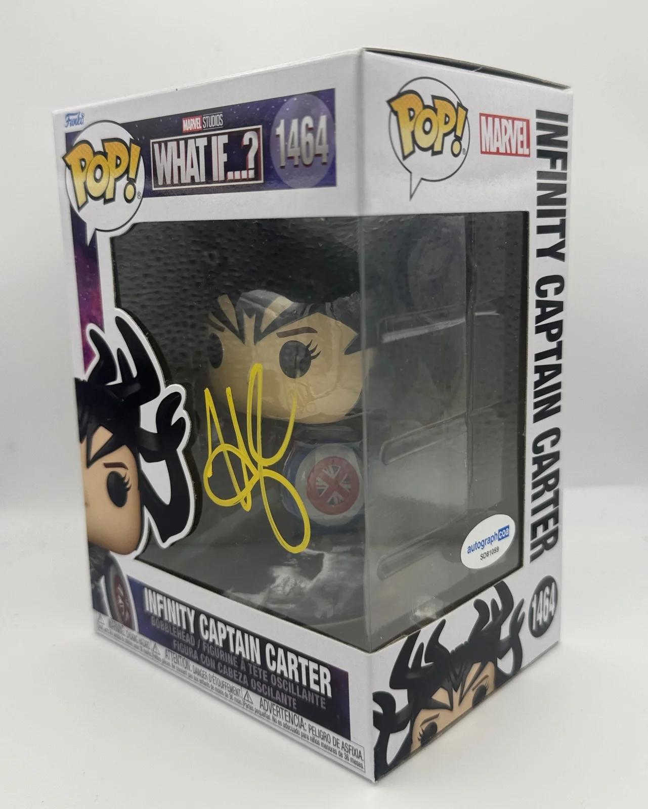 Hayley Atwell — Hayley Atwell "What If...?" SIGNED 'Infinity Captain Carter' 1464 Funko Pop ACOA, изображение 2