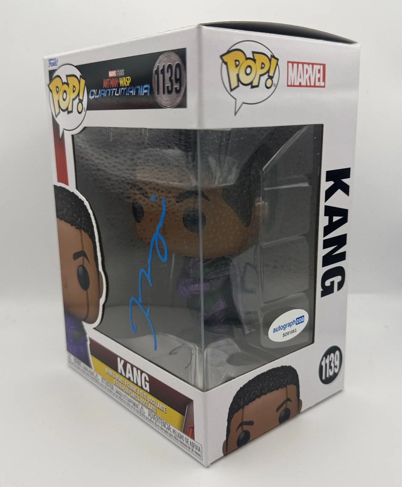 Jonathan Majors — Jonathan Majors "Ant-Man and the Wasp: Quantumania" SIGNED 'Kang' Funko Pop ACOA, изображение 2