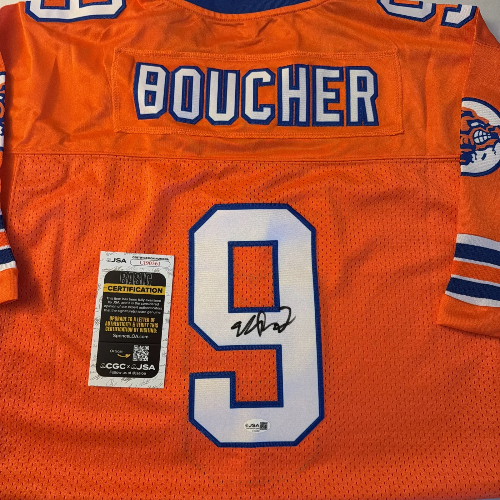 Adam Sandler — Adam Sandler Bobby Boucher signed JSA Football Jersey The Waterboy XL, изображение 2