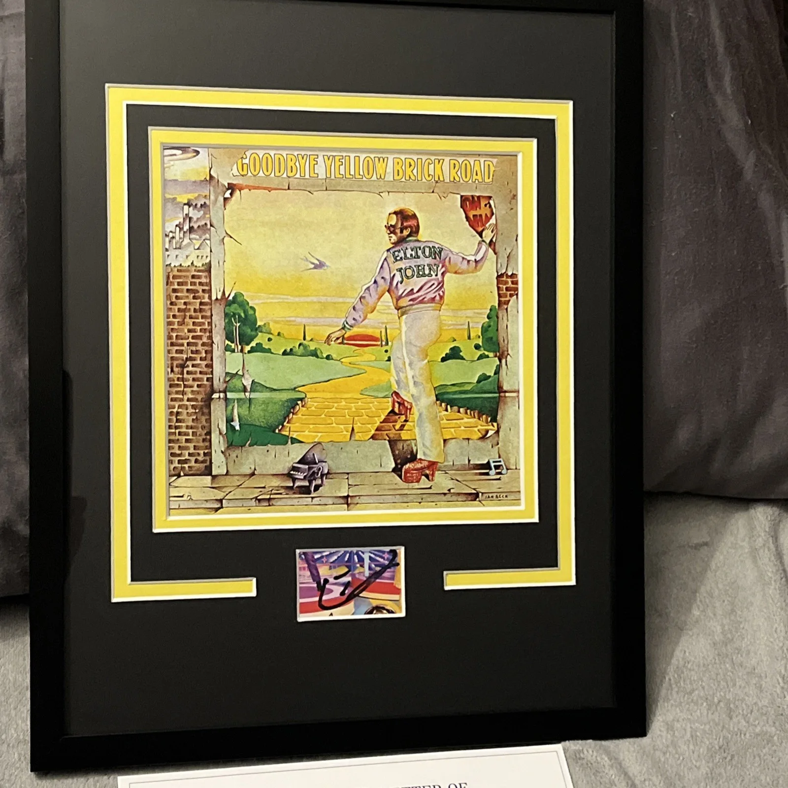 ELTON JOHN SIGNED AUTOGRAPH 11x14 PHOTO DISPLAY FRAMED PICTURE ACOA LOA CUT HOF, image 4