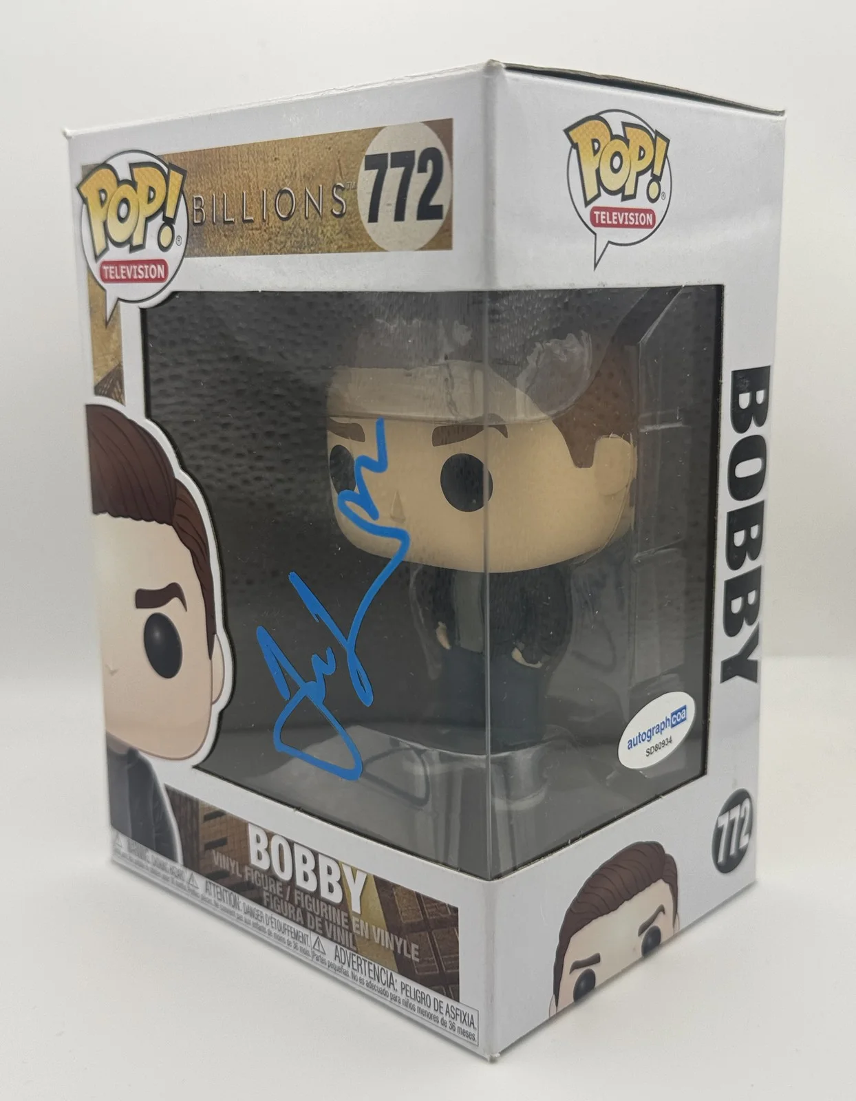 Damian Lewis — Damian Lewis "Billions" AUTOGRAPH Signed 'Bobby' 772 Funko Pop Figure B ACOA