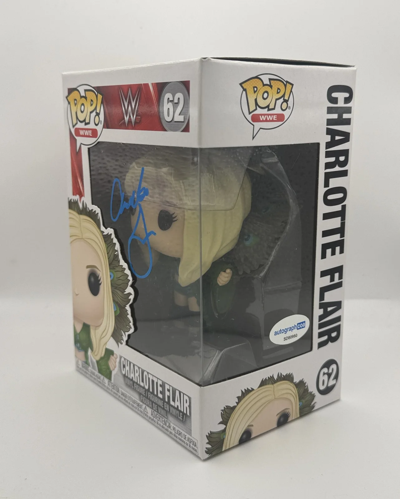 Charlotte Flair — Charlotte Flair AUTOGRAPH Signed WWE Wrestling 62 Funko Pop Vinyl Figure B ACOA, изображение 2