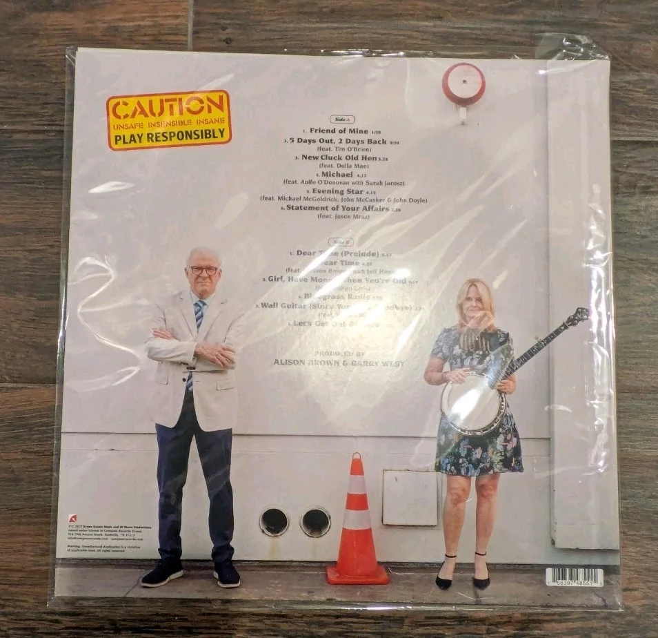 Steve Martin & Alison Brown Safe Sensible Sane RED Vinyl Signed Autograph Sealed, изображение 4
