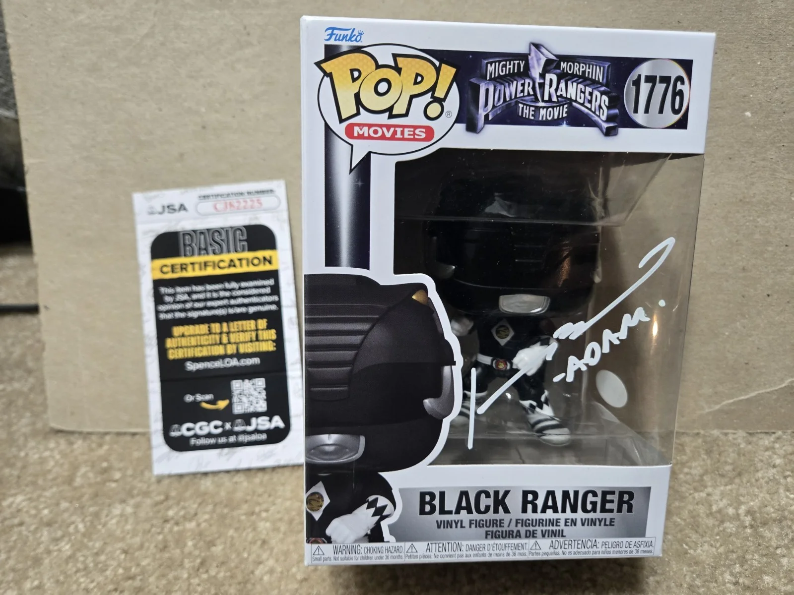 Johnny Yong Bosch — Johnny Yong Bosch Signed Power Rangers The Movie Black Ranger Funko! JSA COA!