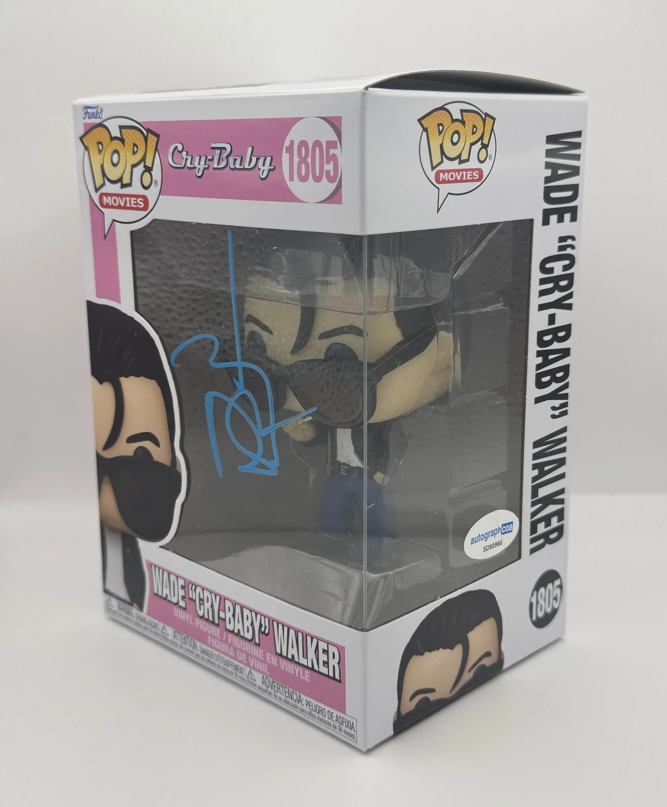 Johnny Depp — Johnny Depp "Cry-Baby" AUTOGRAPH Signed 'Wade Walker' 1805 Funko Pop Figure ACOA, image 2