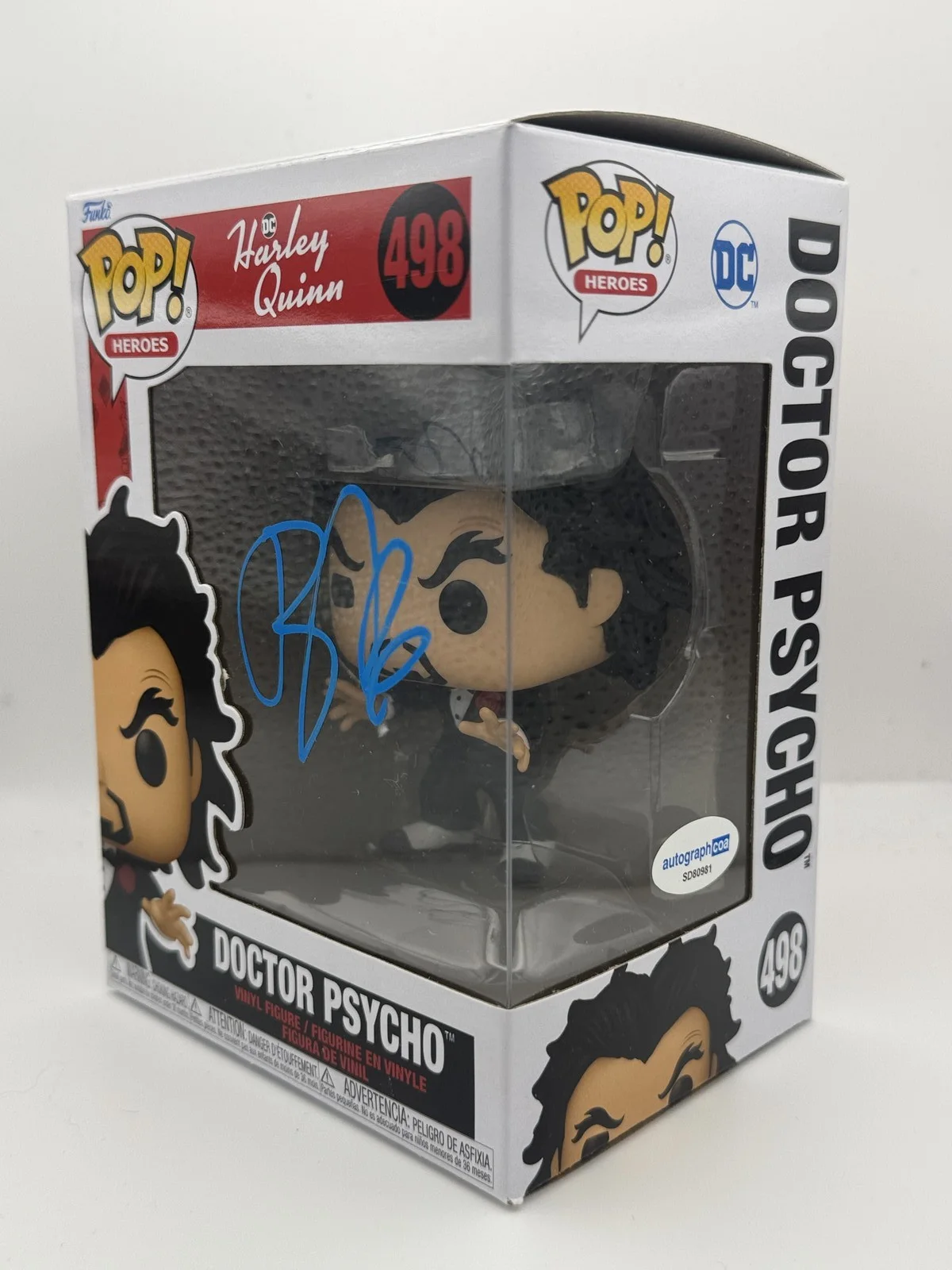 Tony Hale — Tony Hale "Harley Quinn" AUTOGRAPH Signed 'Doctor Psycho' 498 Funko Pop B ACOA, image 2