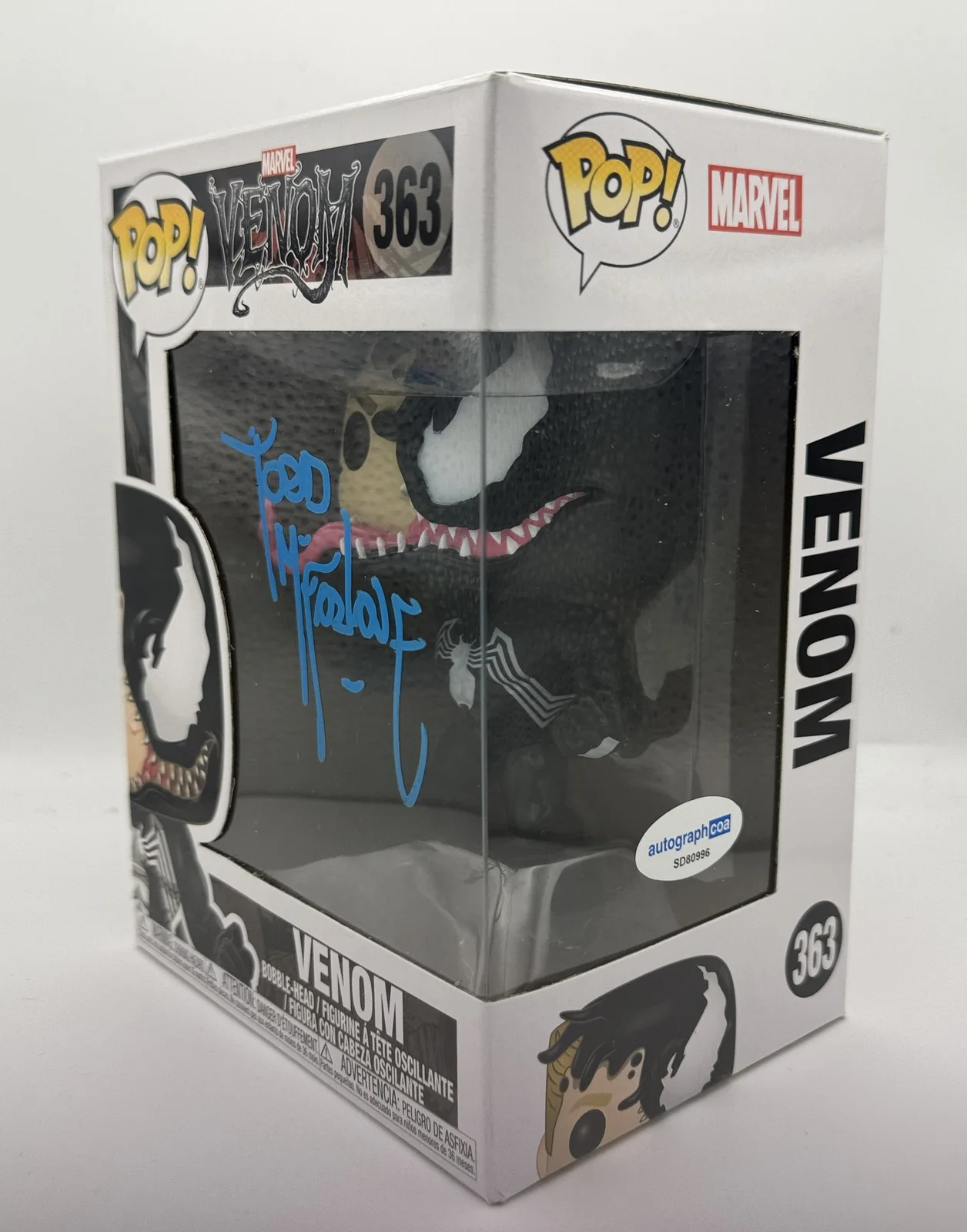Todd McFarlane — Todd McFarlane "Venom" AUTOGRAPH Signed 363 Funko Pop Vinyl Figure B ACOA, изображение 2