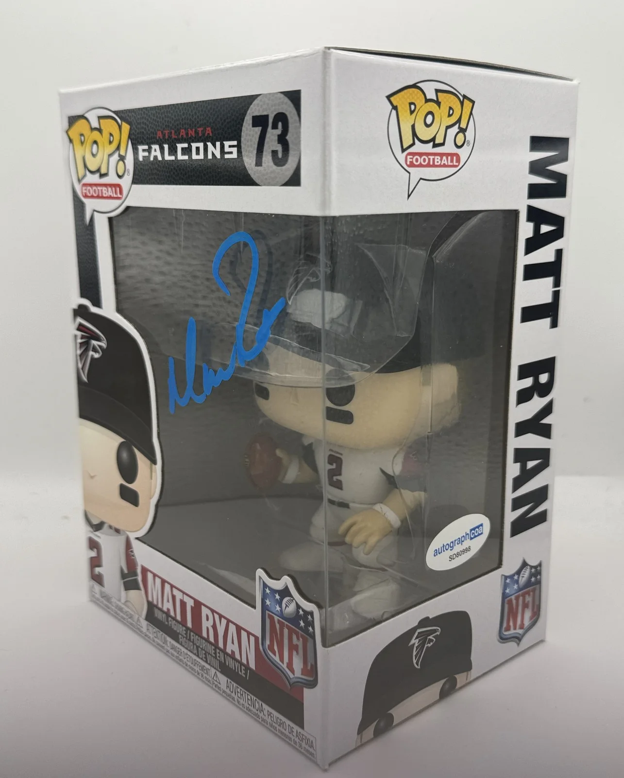 Matt Ryan — Matt Ryan AUTOGRAPH Signed Atlanta Falcons NFL Football 73 Funko Pop B ACOA, изображение 2