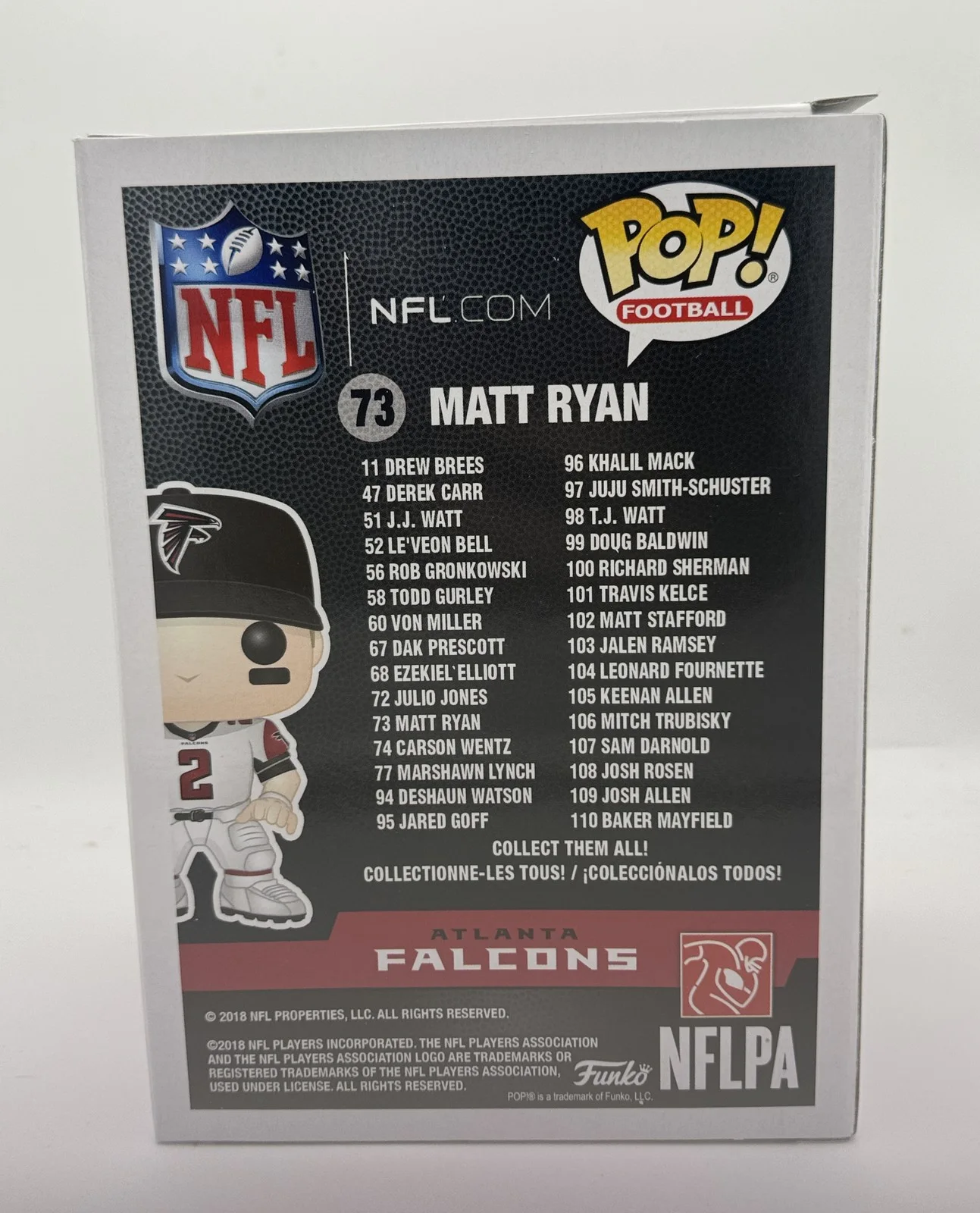 Matt Ryan — Matt Ryan AUTOGRAPH Signed Atlanta Falcons NFL Football 73 Funko Pop B ACOA, изображение 4
