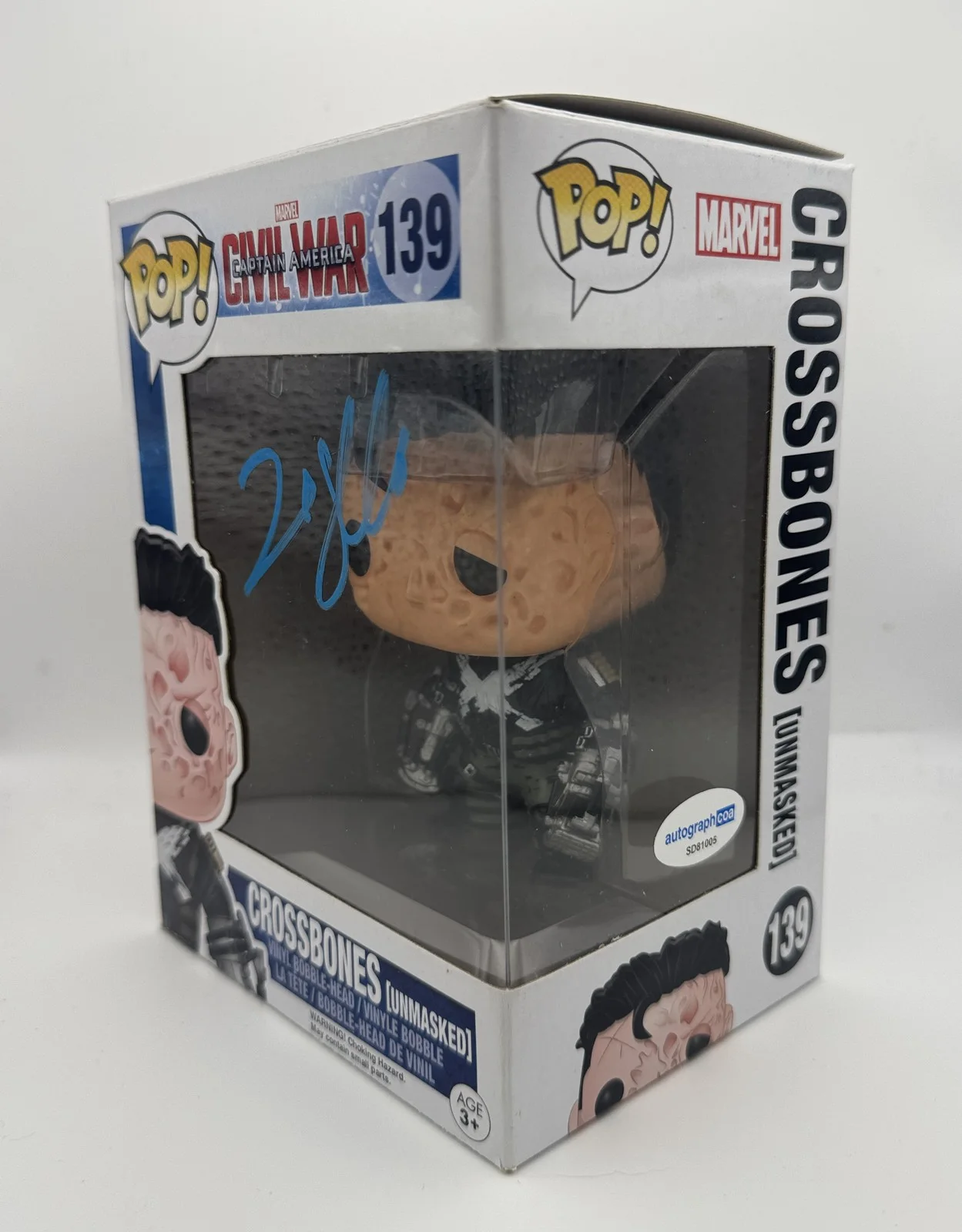 Frank Grillo — Frank Grillo "Captain America: Civil War" SIGNED 'Crossbones' 139 Funko Pop ACOA, изображение 2