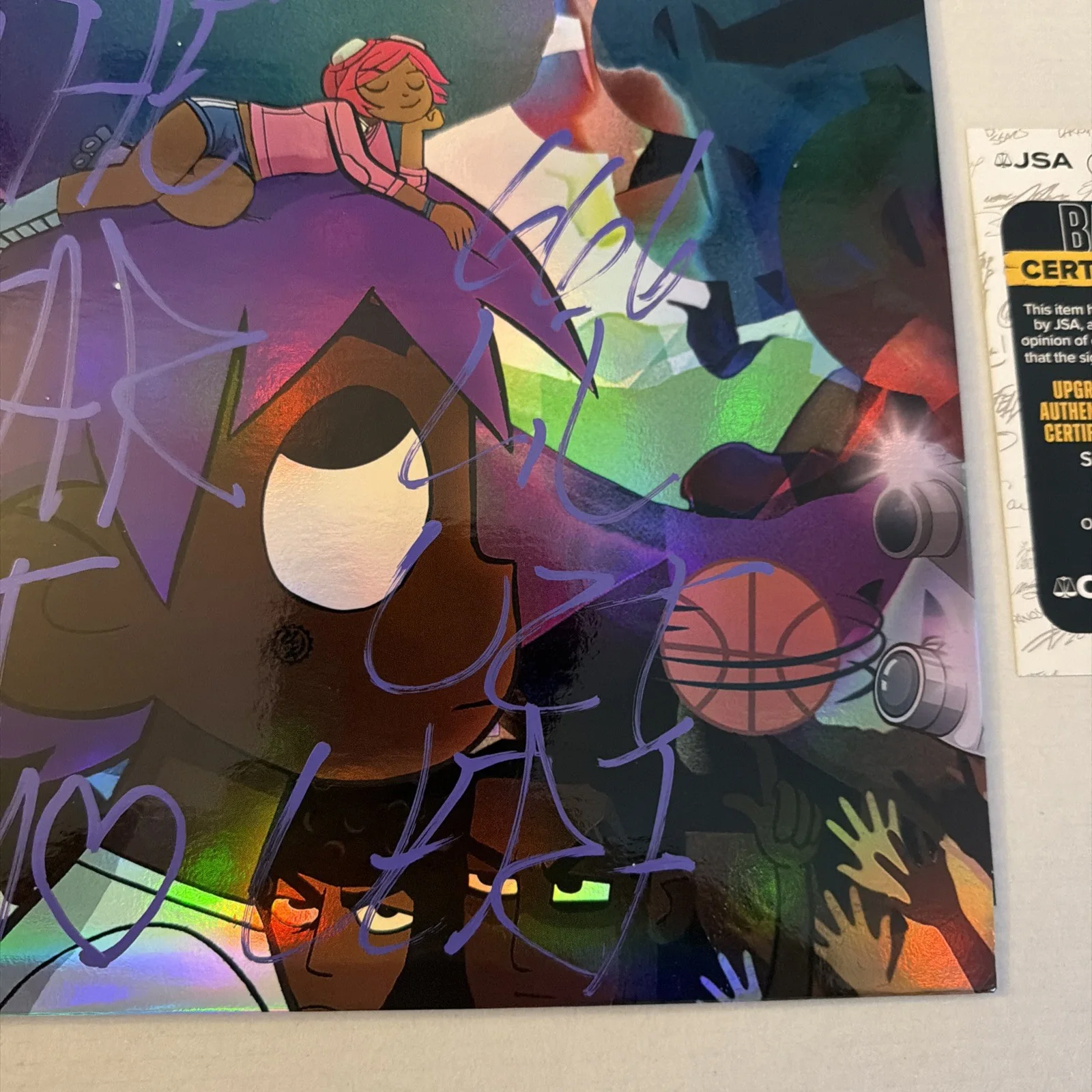 LIL UZI VERT VS THE WORLD SIGNED AUTOGRAPHED GREEN VINYL ALBUM RECORD JSA COA, изображение 2