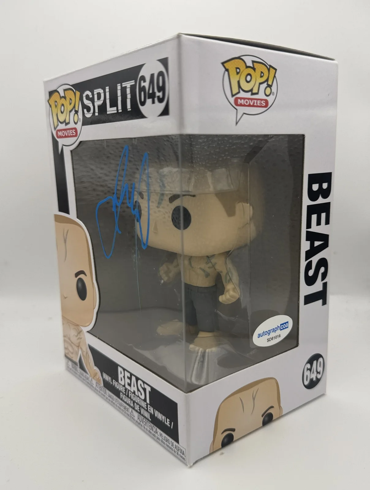 James McAvoy — James McAvoy "Split" AUTOGRAPH Signed 'Beast' 649 Funko Pop Vinyl Figure ACOA, изображение 2