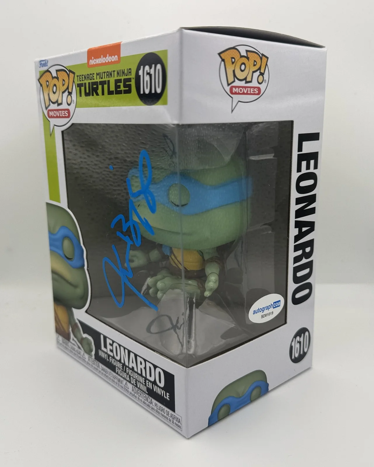 Jason Biggs — Jason Biggs "Teenage Mutant Ninja Turtles" SIGNED Leonardo 1610 Funko Pop B ACOA, изображение 2