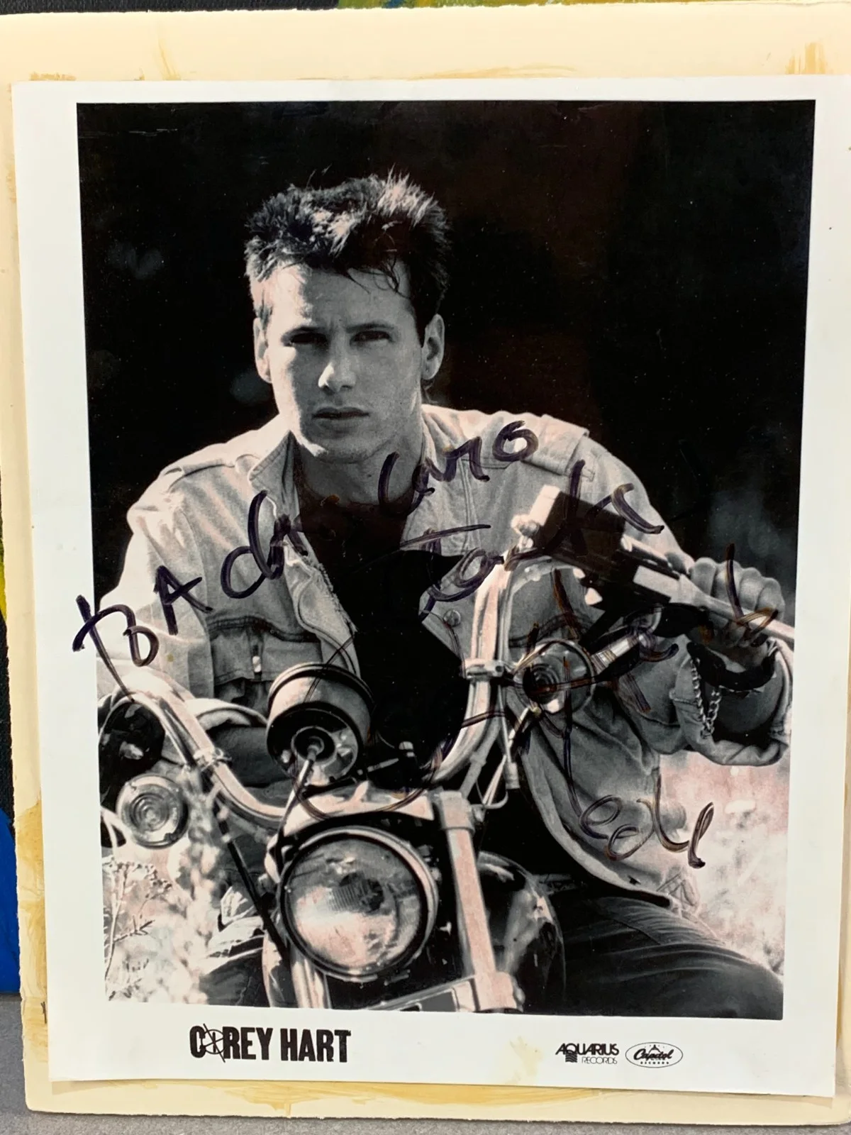 Singer - Corey Hart Autograph on Photo, pop-rock Music, image 2
