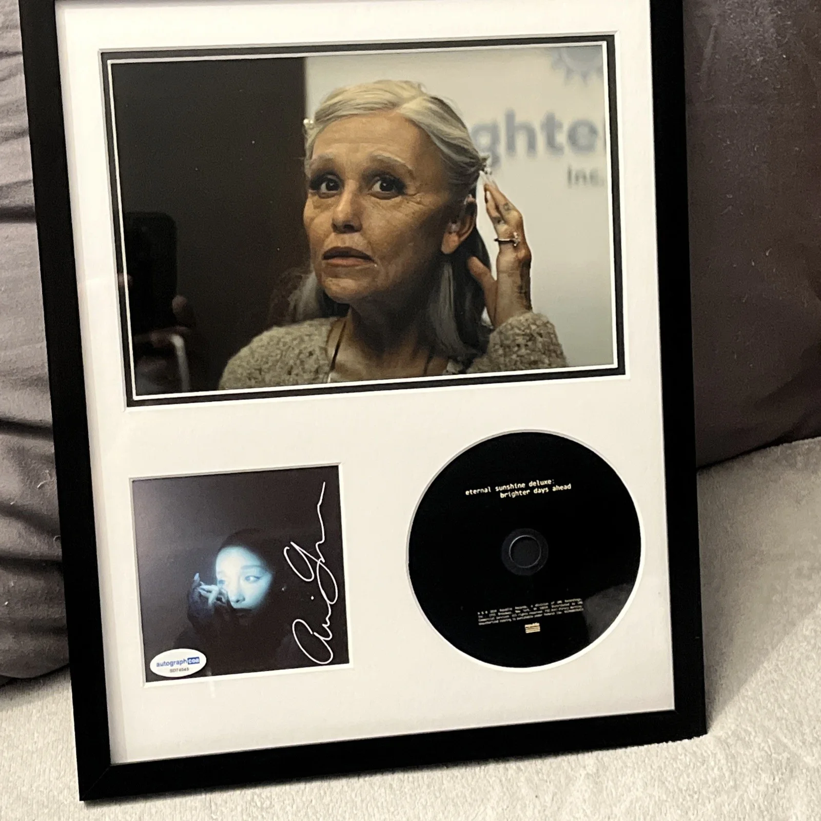 Ariana Grande — Ariana Grande Autographed Signed 11x14 Framed CD Photo Brighter Days Ahead ACOA