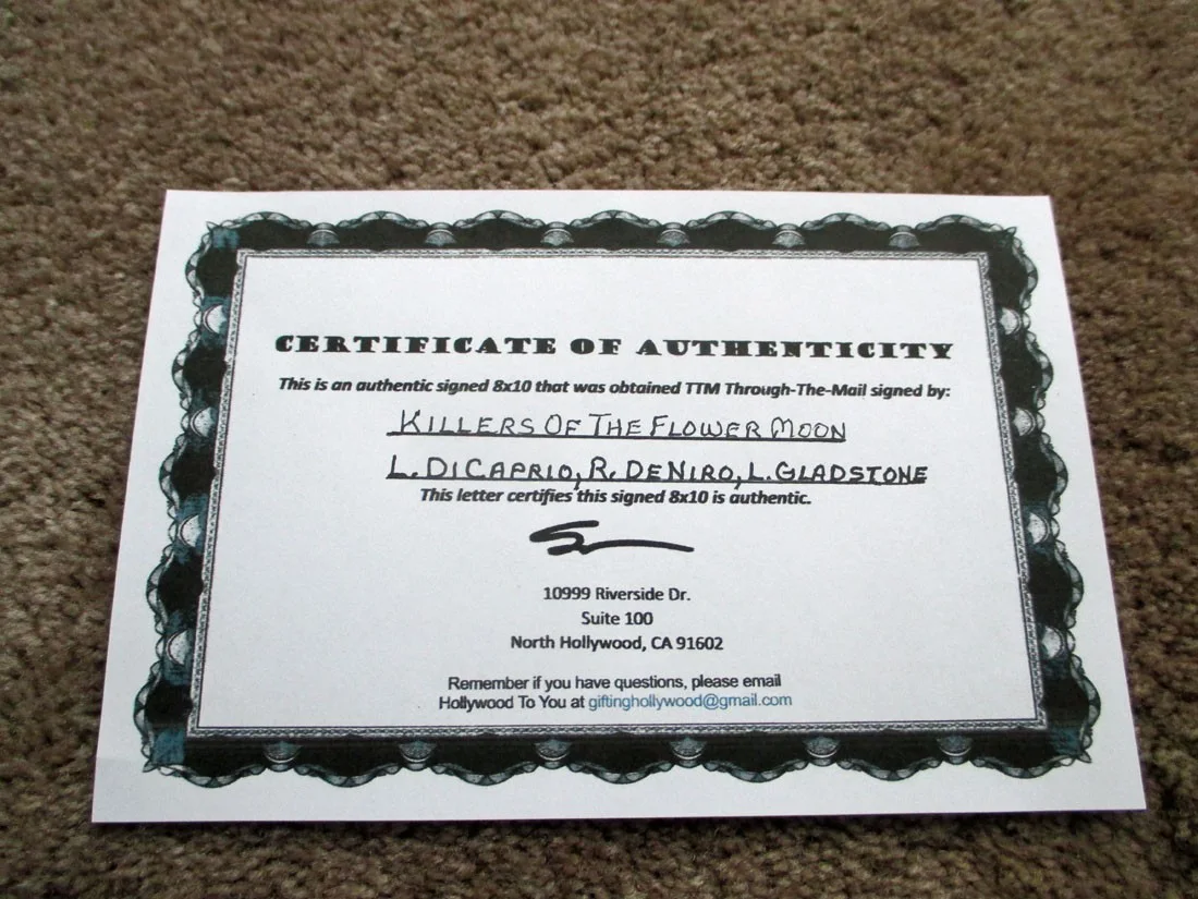 KILLERS OF THE FLOWER MOON AUTOGRAPHED (3) 8X10, изображение 2
