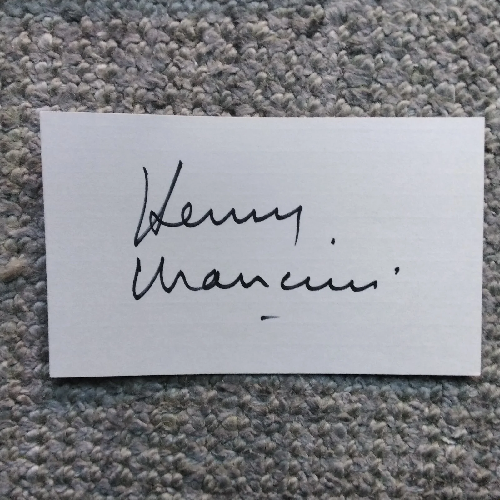 Henry Mancini SIGNED Card Photo Movie TV Composer Pink Panther Touch of Evil, изображение 3