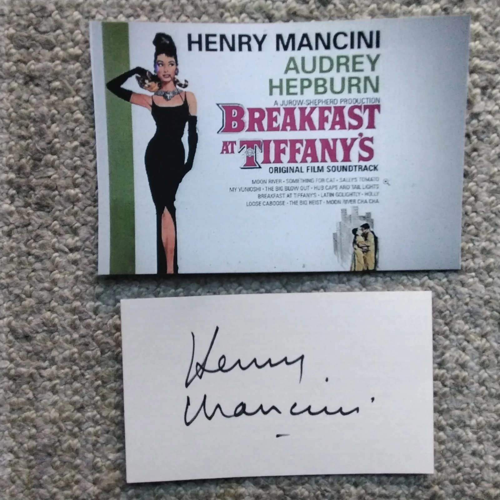 Henry Mancini SIGNED Card Photo Movie TV Composer Pink Panther Touch of Evil, изображение 5