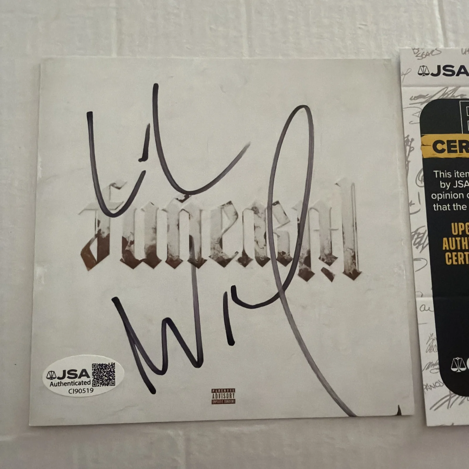 Lil Wayne Signed Autographed CD “Funeral” Weezy JSA COA, image 2