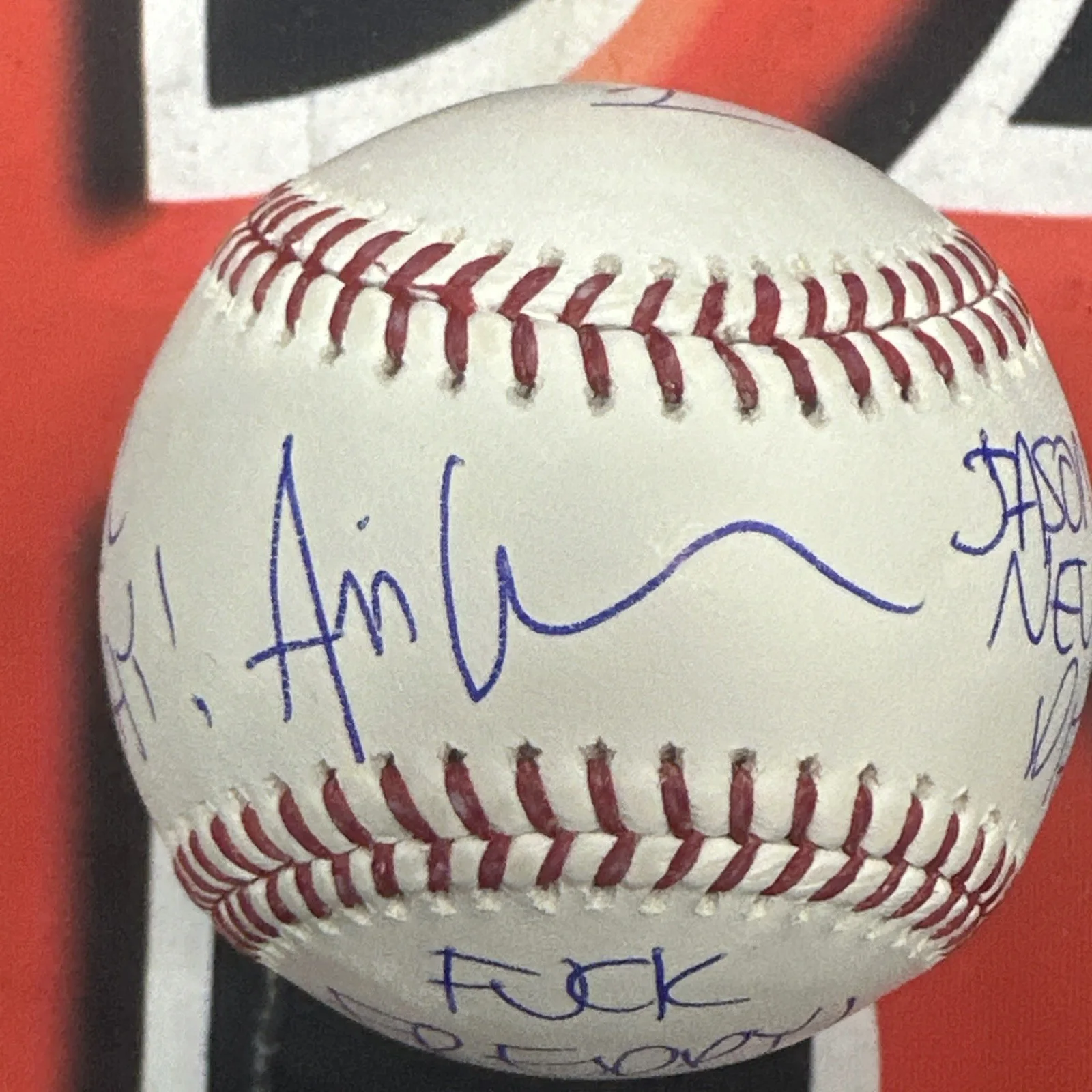 Ari Lehman Autographed Friday The 13th Inscribed Stat OMLB Beckett BAS, изображение 2
