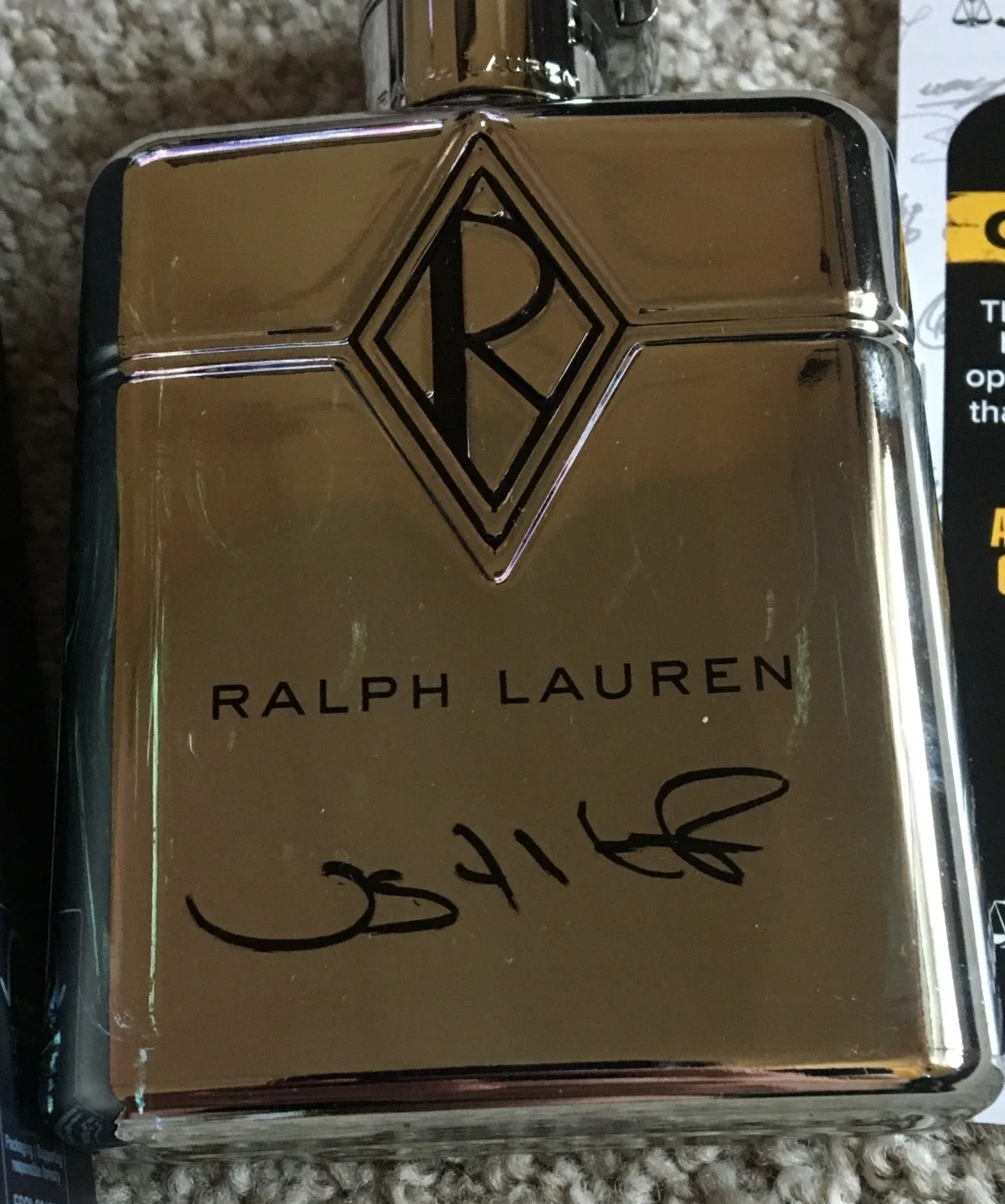 Usher Ralph Lauren Signed Eau De Parfum 3.7 Fl Oz JSA COA RARE AUTOGRAPH !, image 2