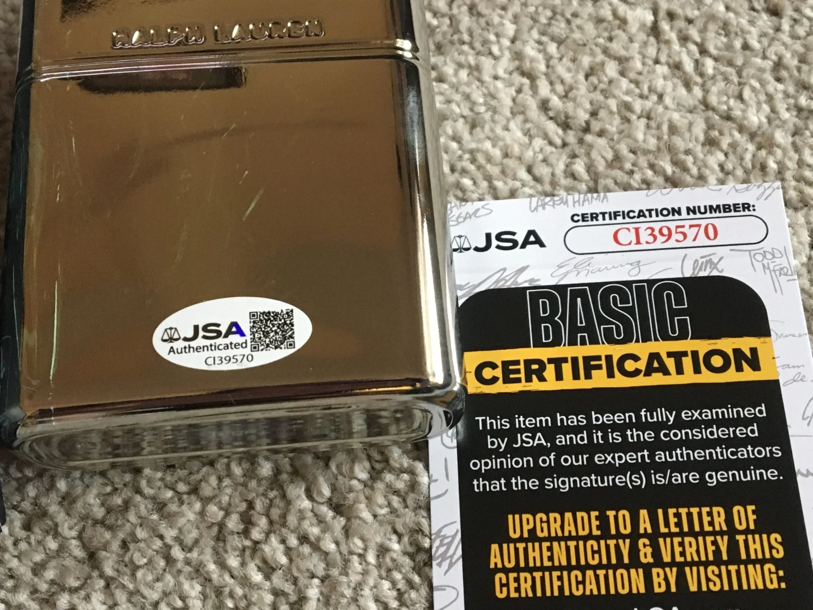Usher Ralph Lauren Signed Eau De Parfum 3.7 Fl Oz JSA COA RARE AUTOGRAPH !, image 3