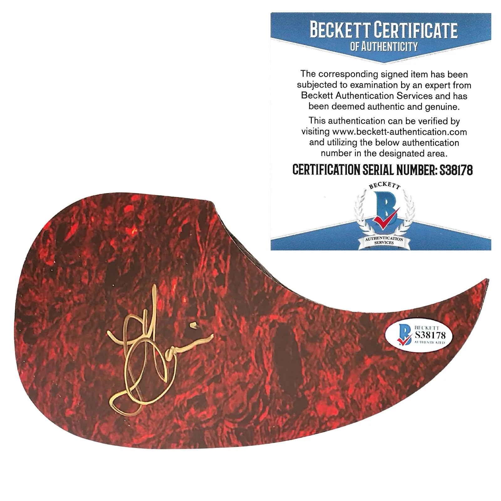 Josh Gracin Signed Pick Guard for Acoustic Country Music Guitar Beckett Auto COA, изображение 3