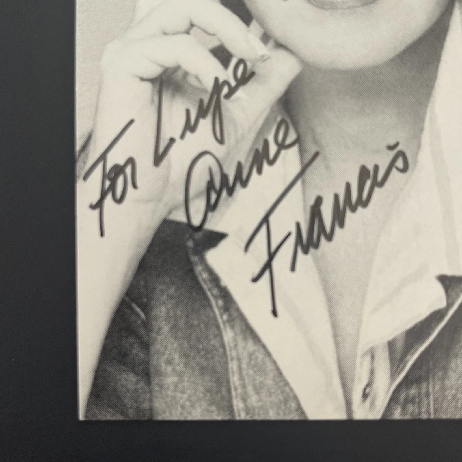 ANNE FRANCIS: Hand Signed Celebrity Photo 4 x 5” / KSK, изображение 2