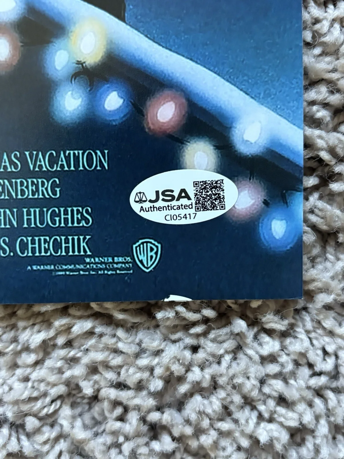 Chevy Chase — Chevy Chase Signed Autograph Christmas Vacation 11x17 Photo Movie Poster JSA COA, изображение 3