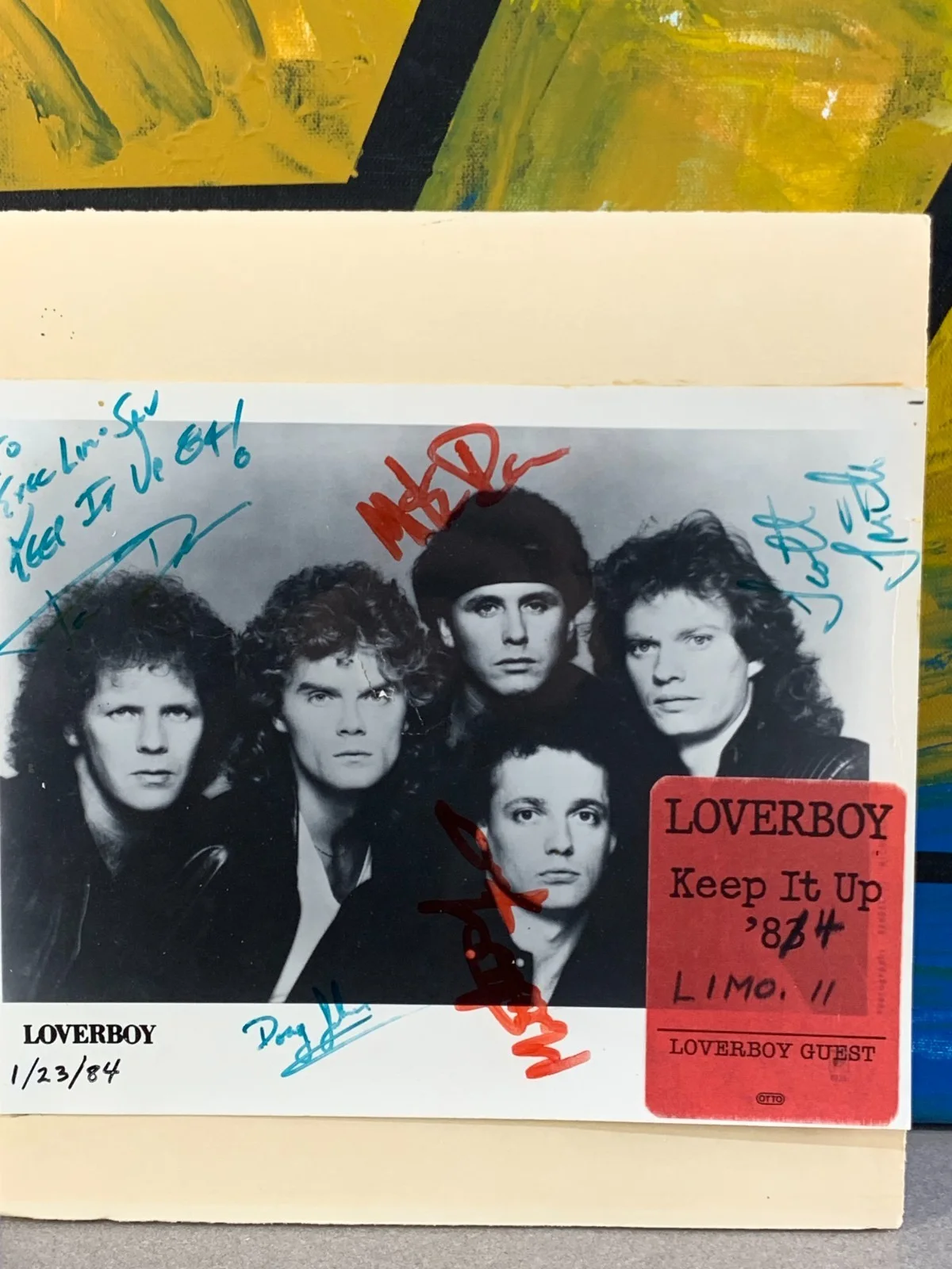 LOVERBOY signed/autographed Photograph MIKE RENO,PAUL DEAN, SCOTT SMITH +2, изображение 2