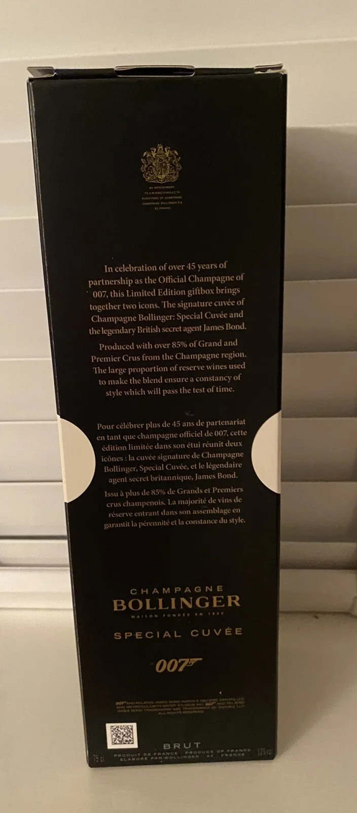 Bollinger Champagne BOX ONLY James Bond 007 Special Edition, image 3