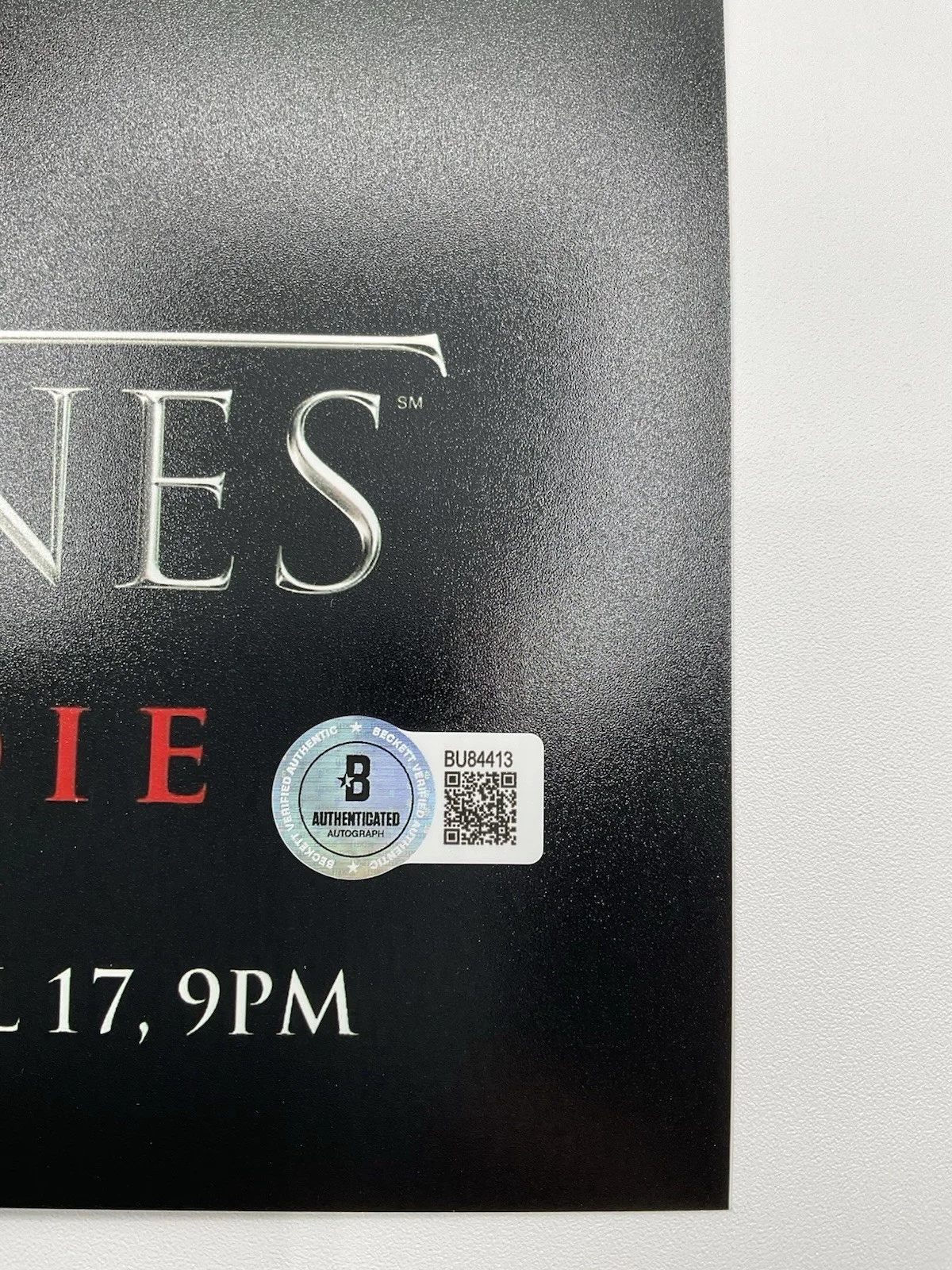 Sean Bean — Sean Bean signed photo BAS Game of Thrones signed 12x18 GOT Iron Throne auto Ned, изображение 3