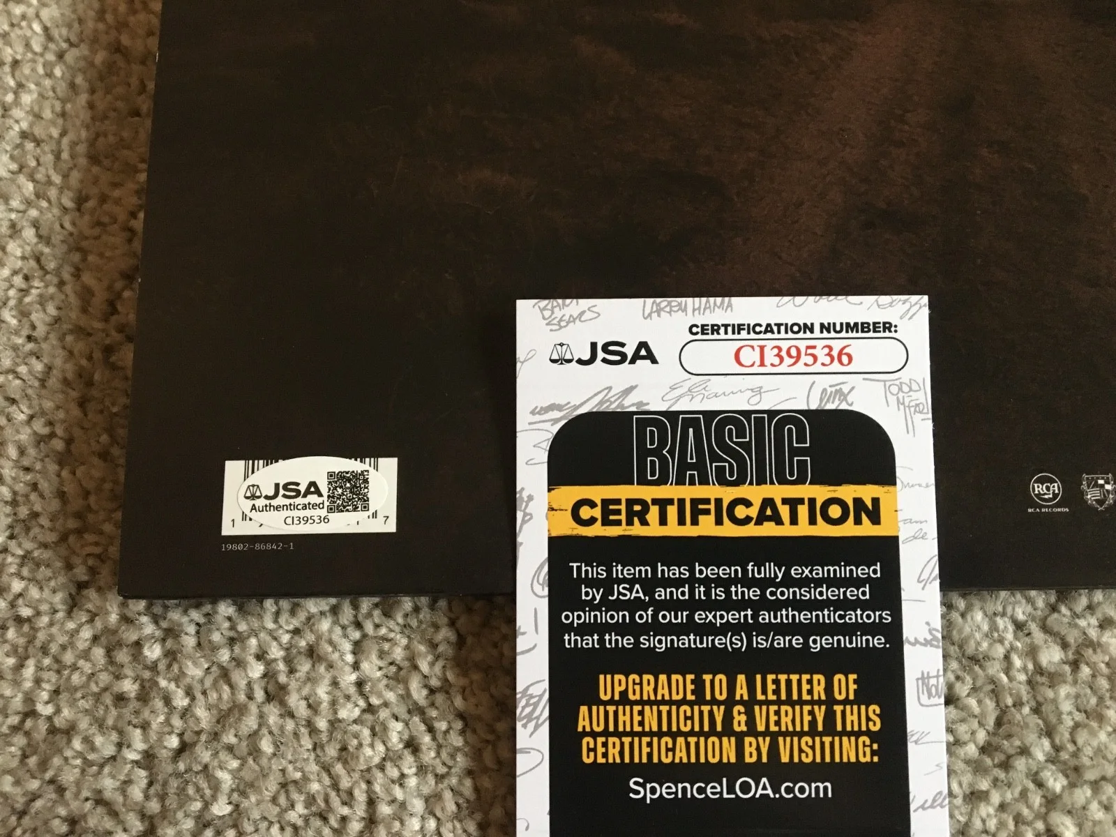 Kane Brown The High Road Night Signed Vinyl Record JSA COA NICE AUTOGRAPH No CD, изображение 2