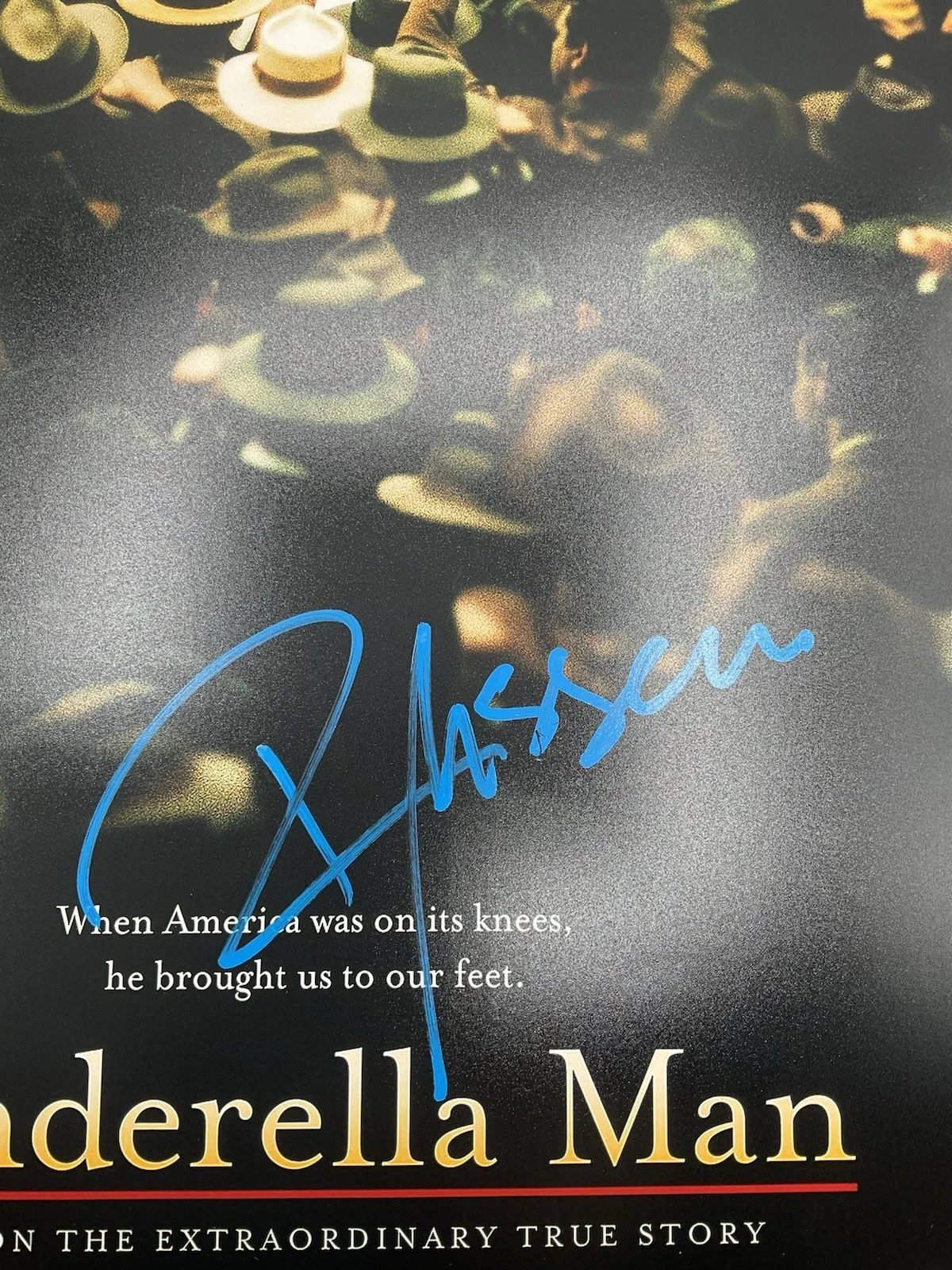 Russell Crowe — Russell Crowe signed photo Cinderella Man signed 12x18 BAS Jim Braddock boxing, изображение 2
