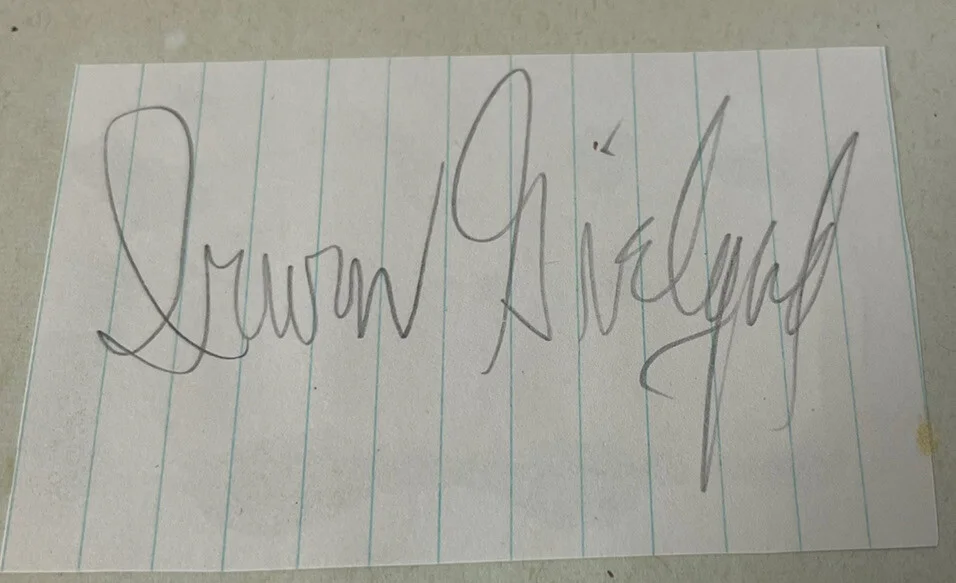 Irwin Gielgud — Film Noir writer, Irwin Gielgud Signed Page. Alfred Hitchcock Rawhide Shoplifter, изображение 2
