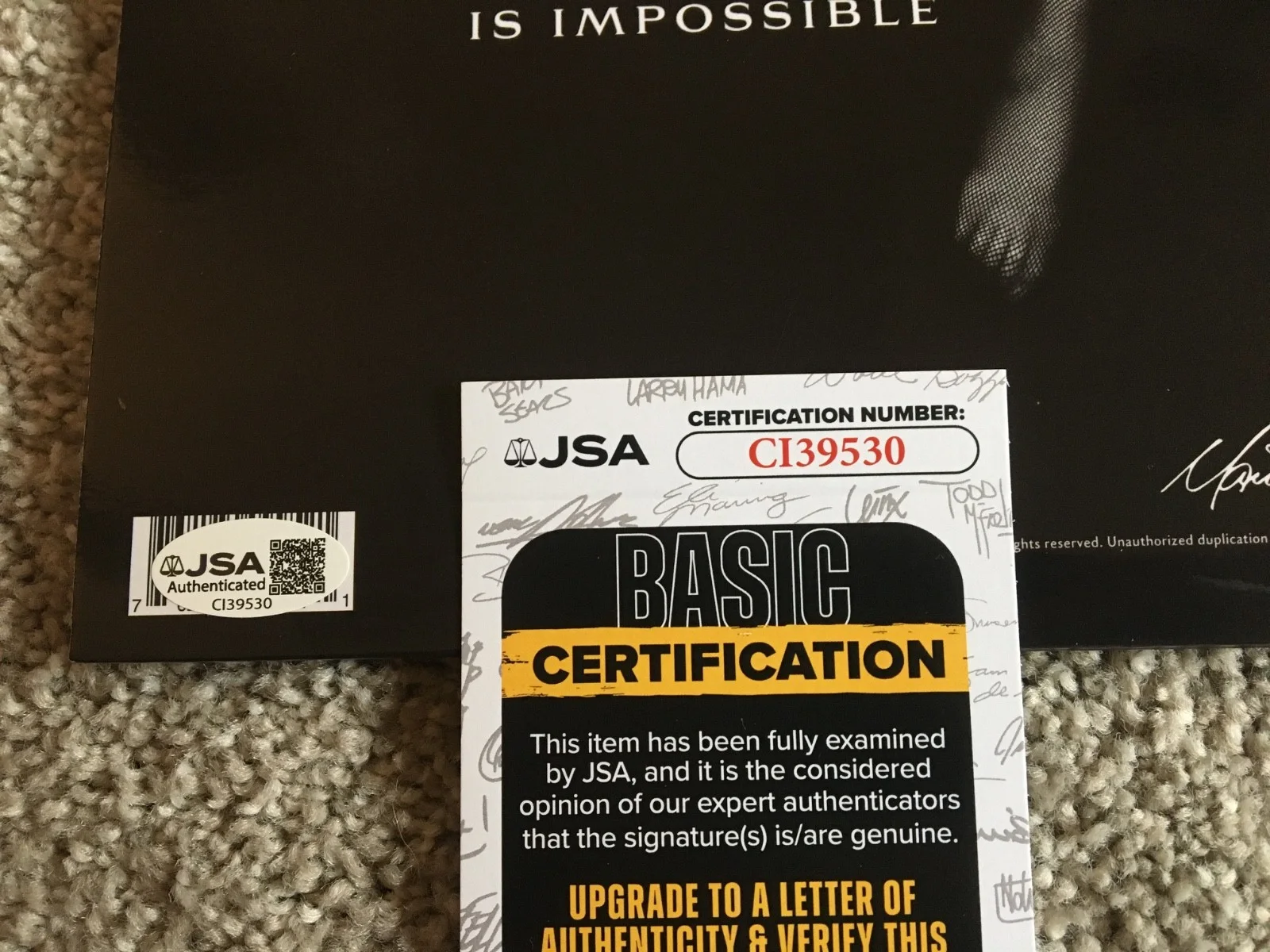 Mariah Carey Here For It All Signed Vinyl Record JSA COA RARE AUTOGRAPH !! No CD, image 3