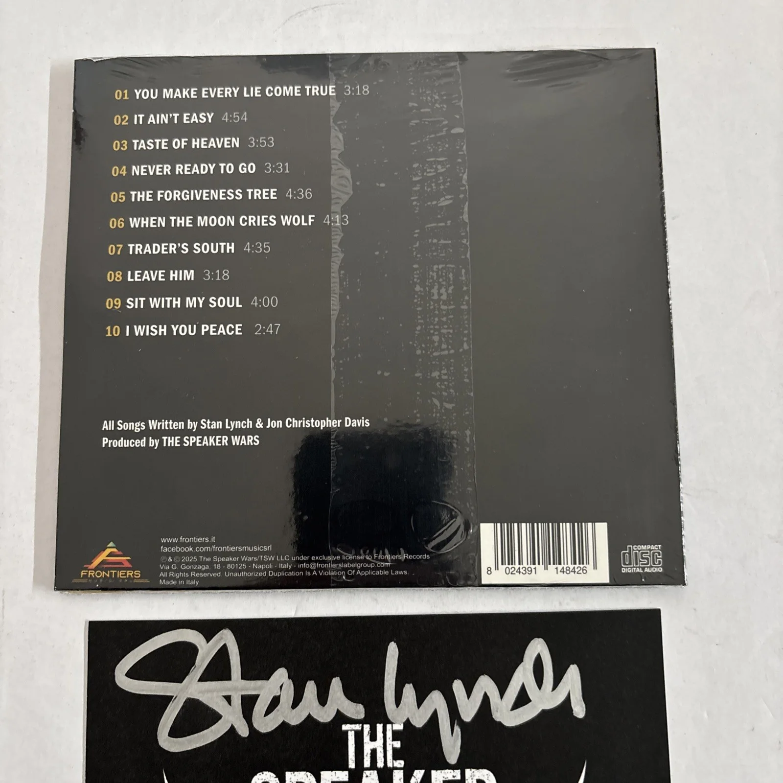 STAN LYNCH /TOM PETTY - AUTOGRAPHED "THE SPEAKER WARS" SIGNED ART CARD & NEW CD, изображение 4