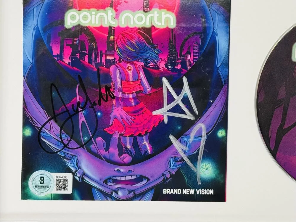 JON LUNDIN, ANDY HERSEY — JON LUNDIN ANDY HERSEY SIGNED POINT NORTH PREPARE FOR DESPAIR FRAMED CD BAS J88, image 2