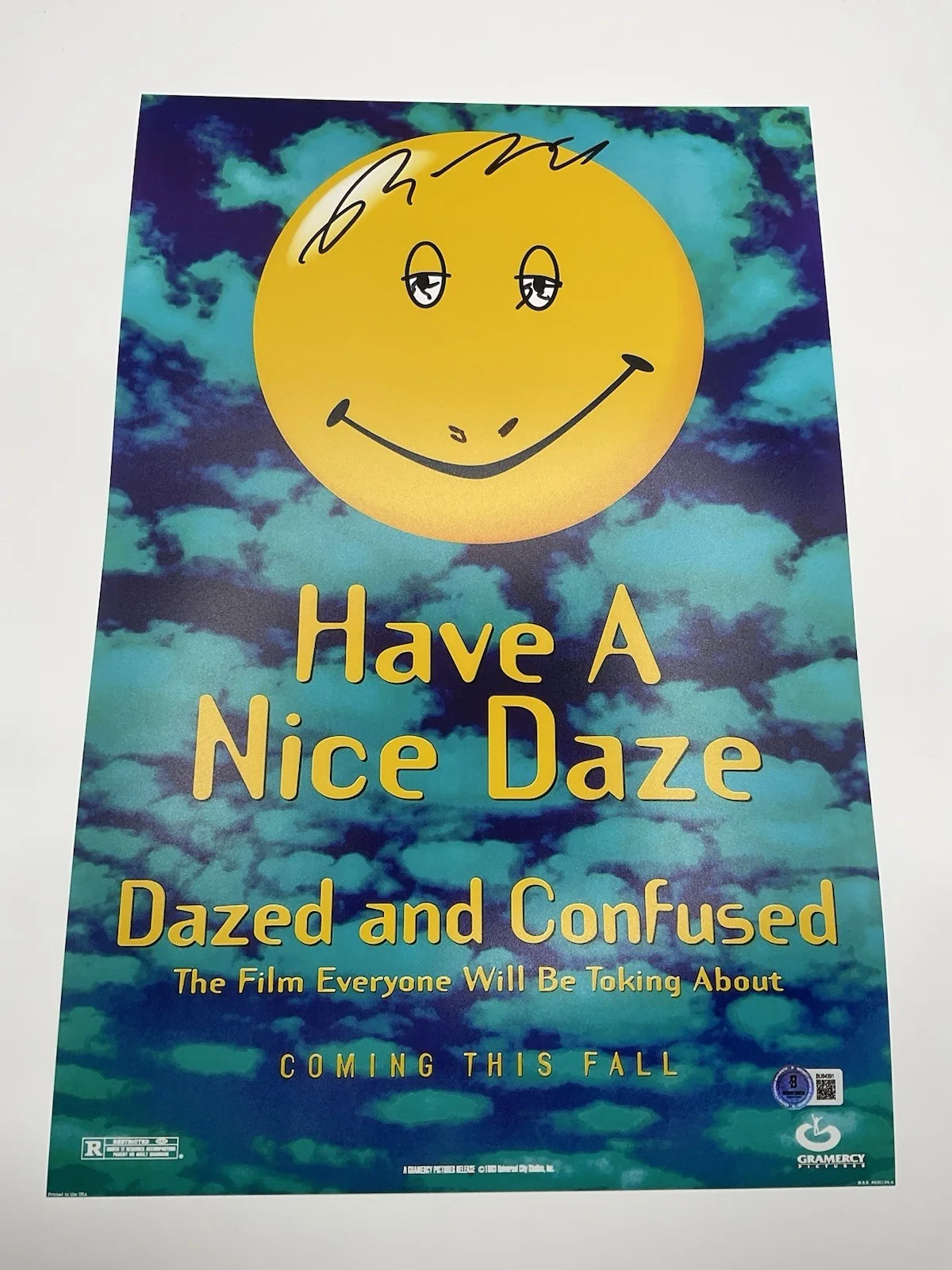 Richard Linklater — Richard Linklater signed photo Dazed and Confused signed 12x18 BAS Unique sketch