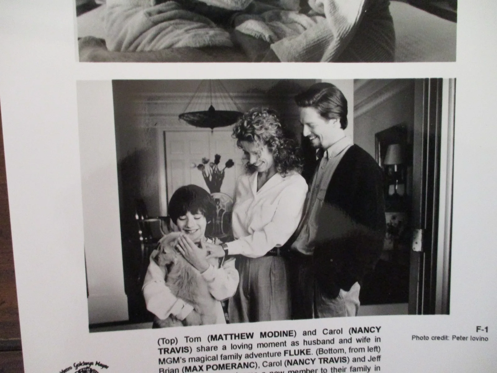 Max Pomeranc/Nancy Travis/Eric Stoltz/Matthew Modine(FLUKE)1995 8 x 10 B&W Photo, изображение 2