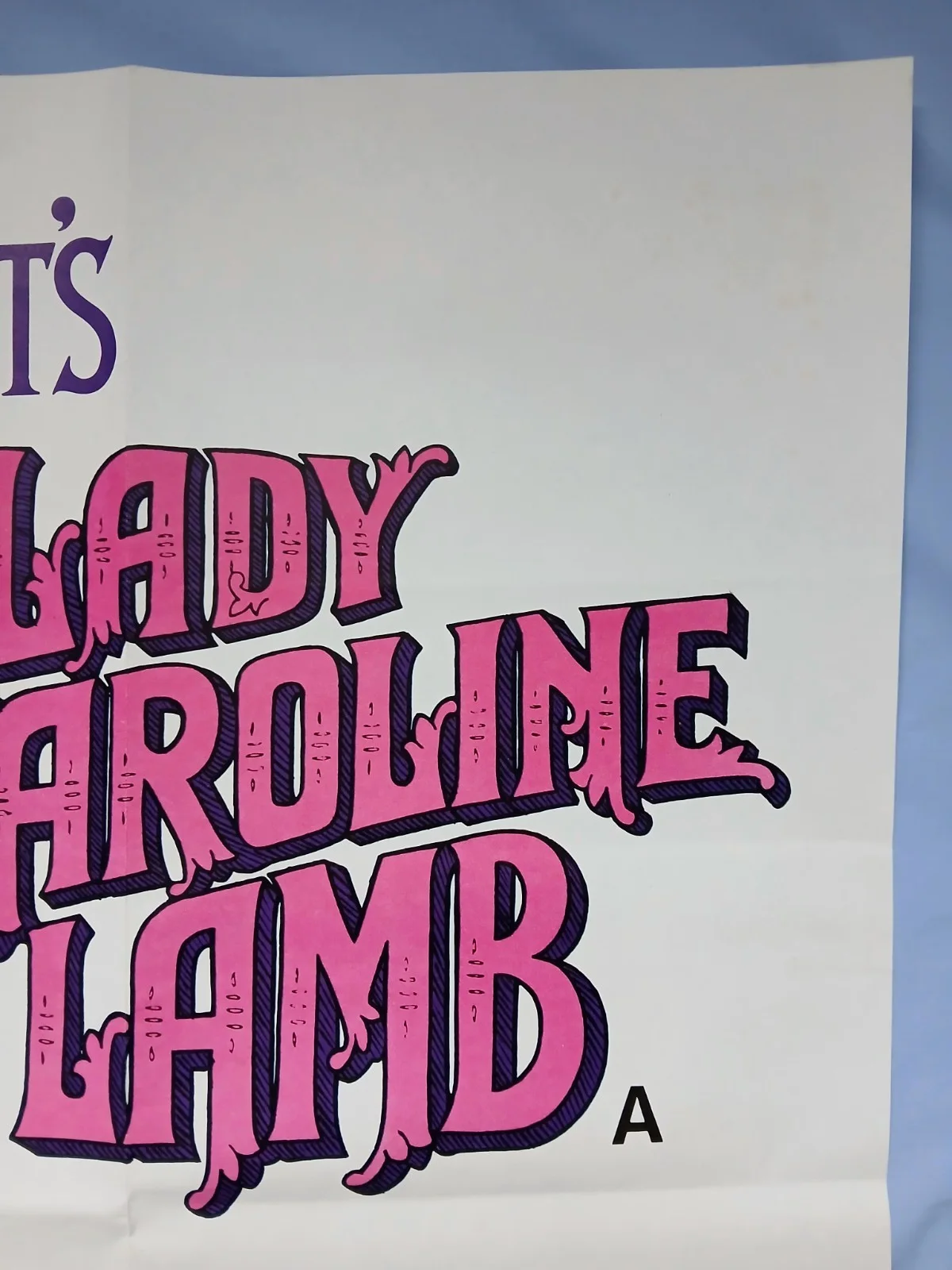 LADY CAROLINE LAMB (1973) excellent cond original UK quad poster - Sarah Miles, изображение 5