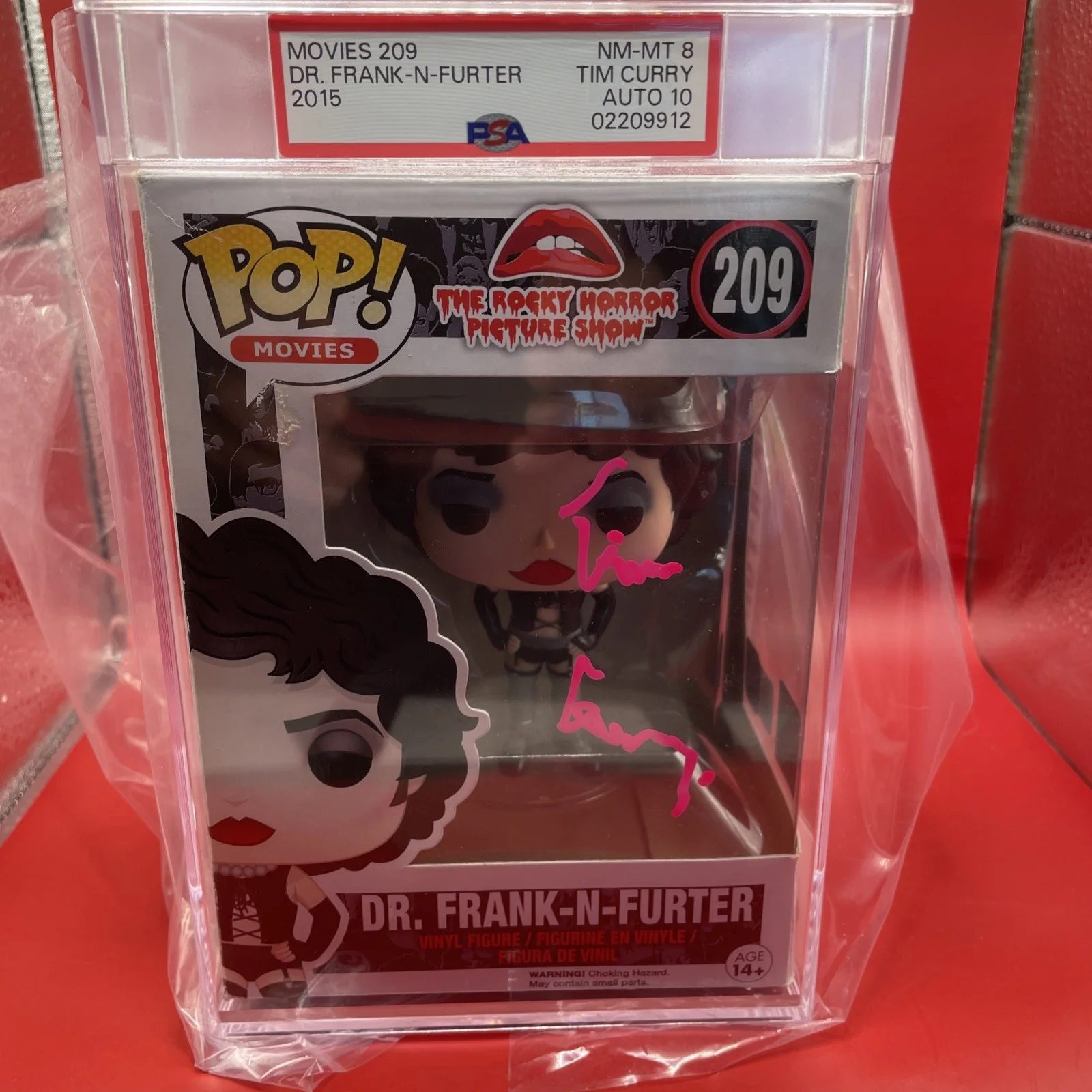 Tim Curry — Tim Curry Signed & PSA Encapsulated Dr. Frank-N-Furter Funko #209 3 COAs Auto10