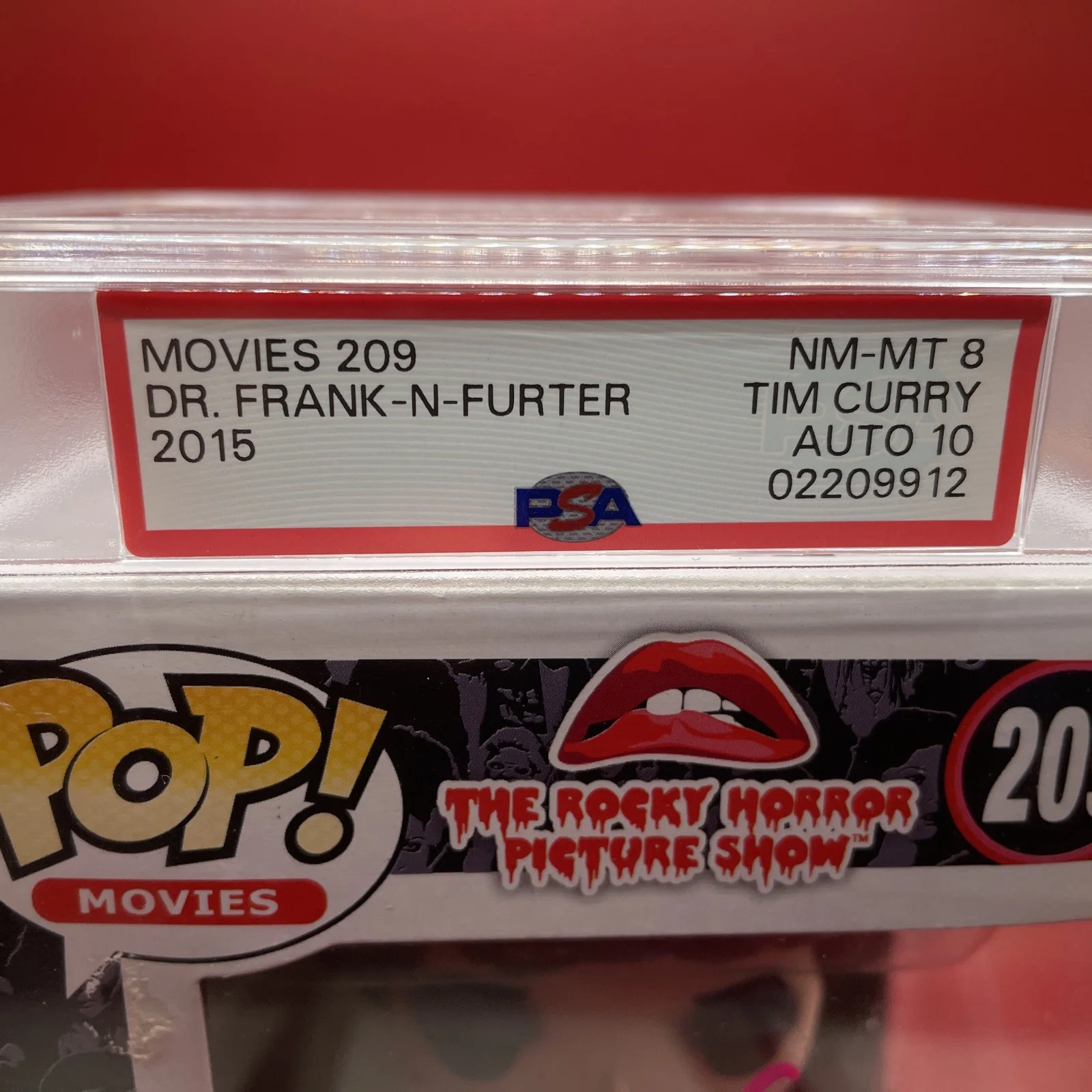 Tim Curry — Tim Curry Signed & PSA Encapsulated Dr. Frank-N-Furter Funko #209 3 COAs Auto10, image 2